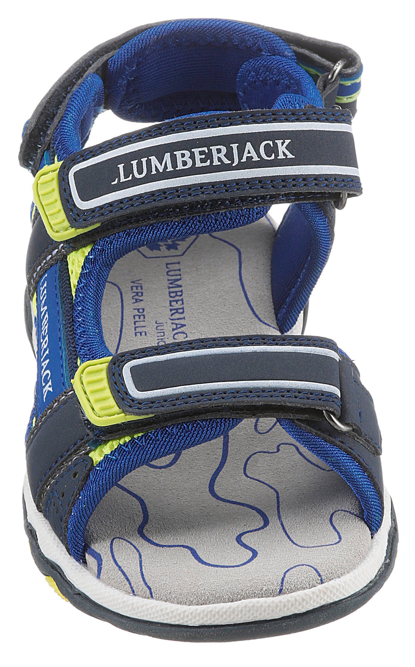 LUMBERJACK Trekkingsandalen , zomerschoen, outdoor sandaal, klittenbandschoen, met leren binnenzool