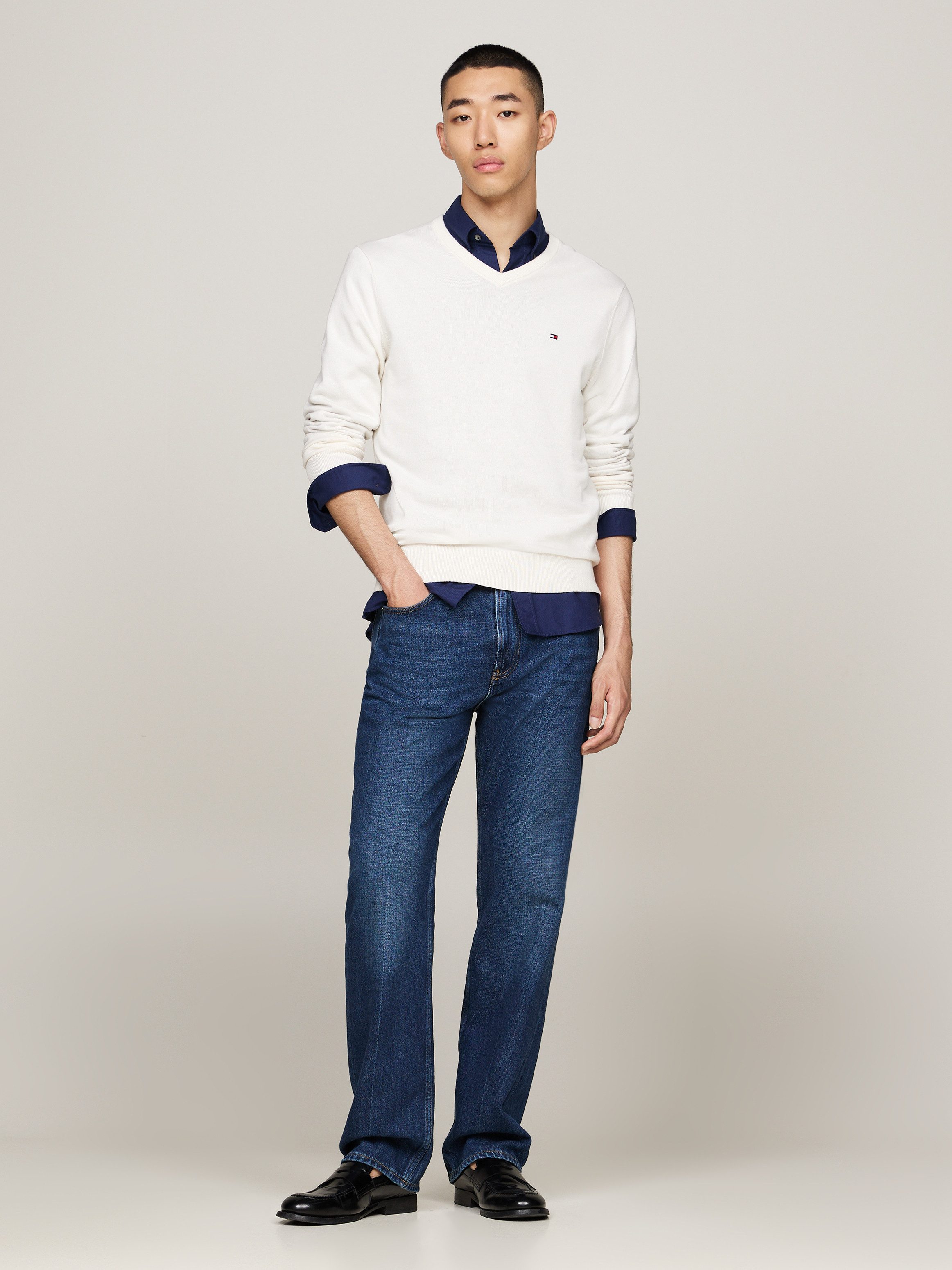 Tommy Hilfiger Gebreide trui ESSENTIAL COTTON V NECK