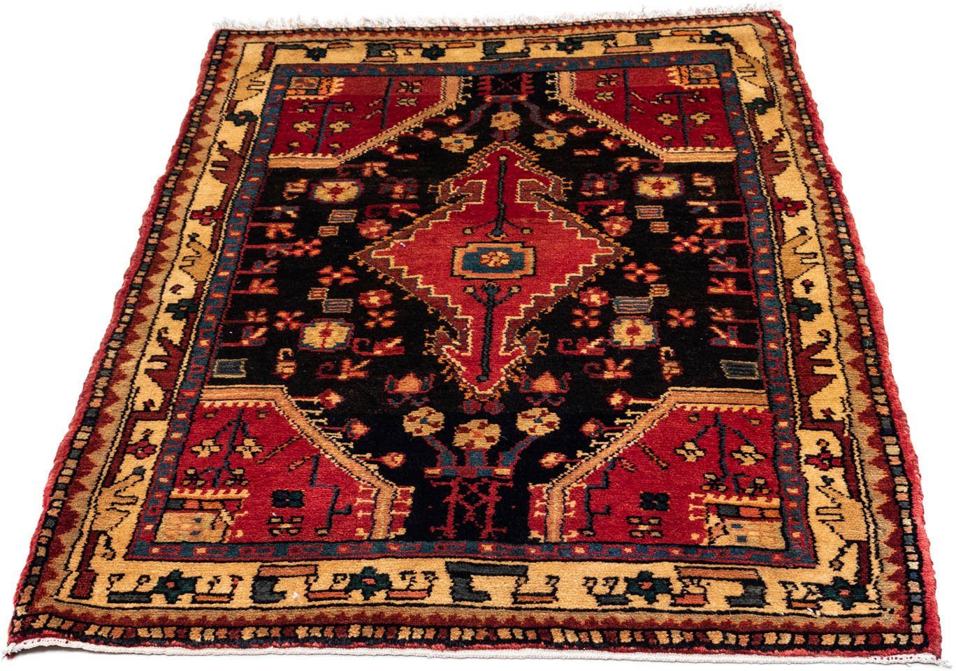morgenland Wollen kleed Touiserkan medaillon rosso chiaro 130 x 80 cm Handgeknoopt