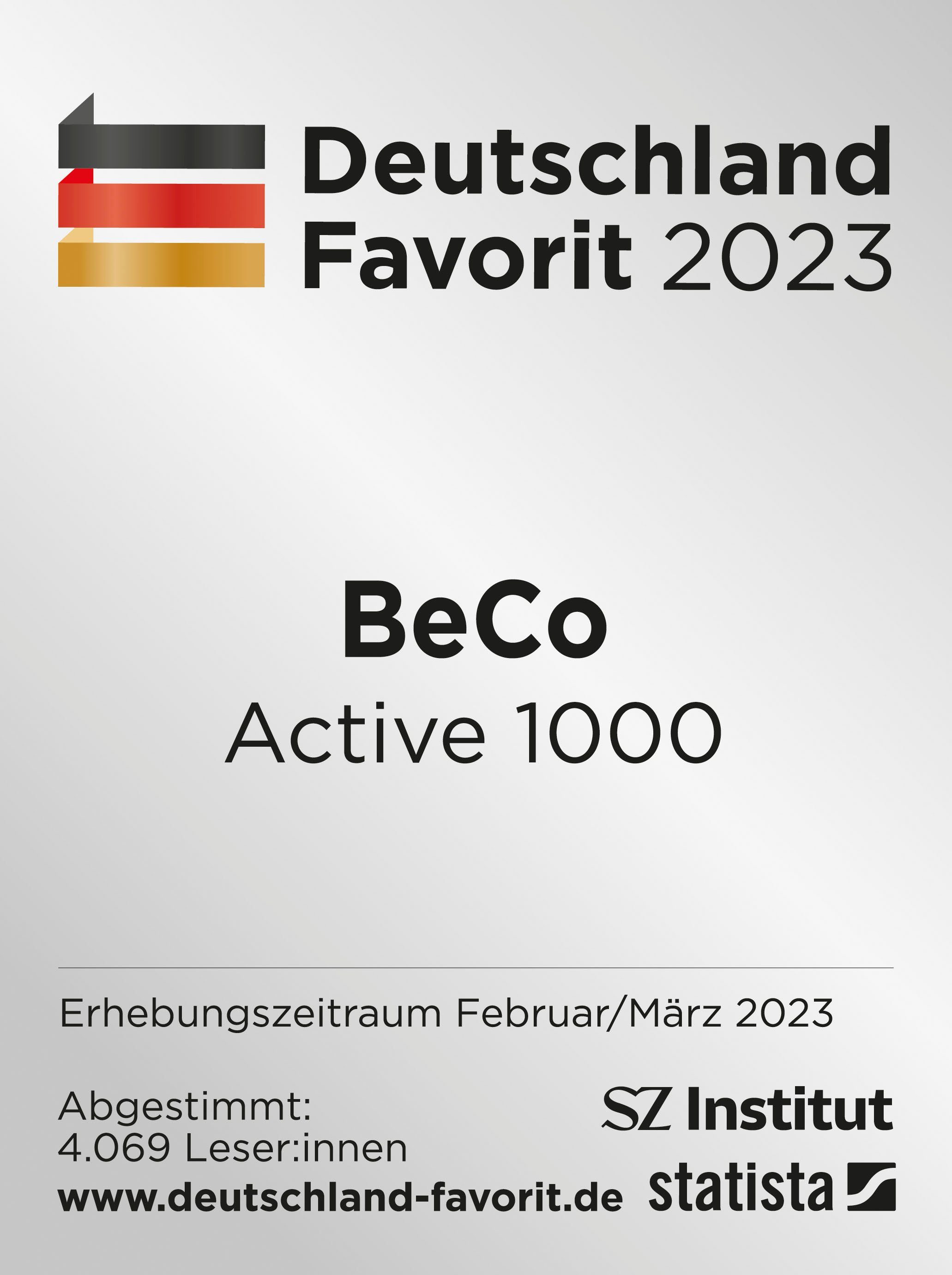 Beco Pocketveringsmatras Active 1000, matras benoemd tot Duitsland Favoriet 2023! Omkeerbare matras, matras in 90x200, 140x200 cm en andere maten hoogte 22 cm