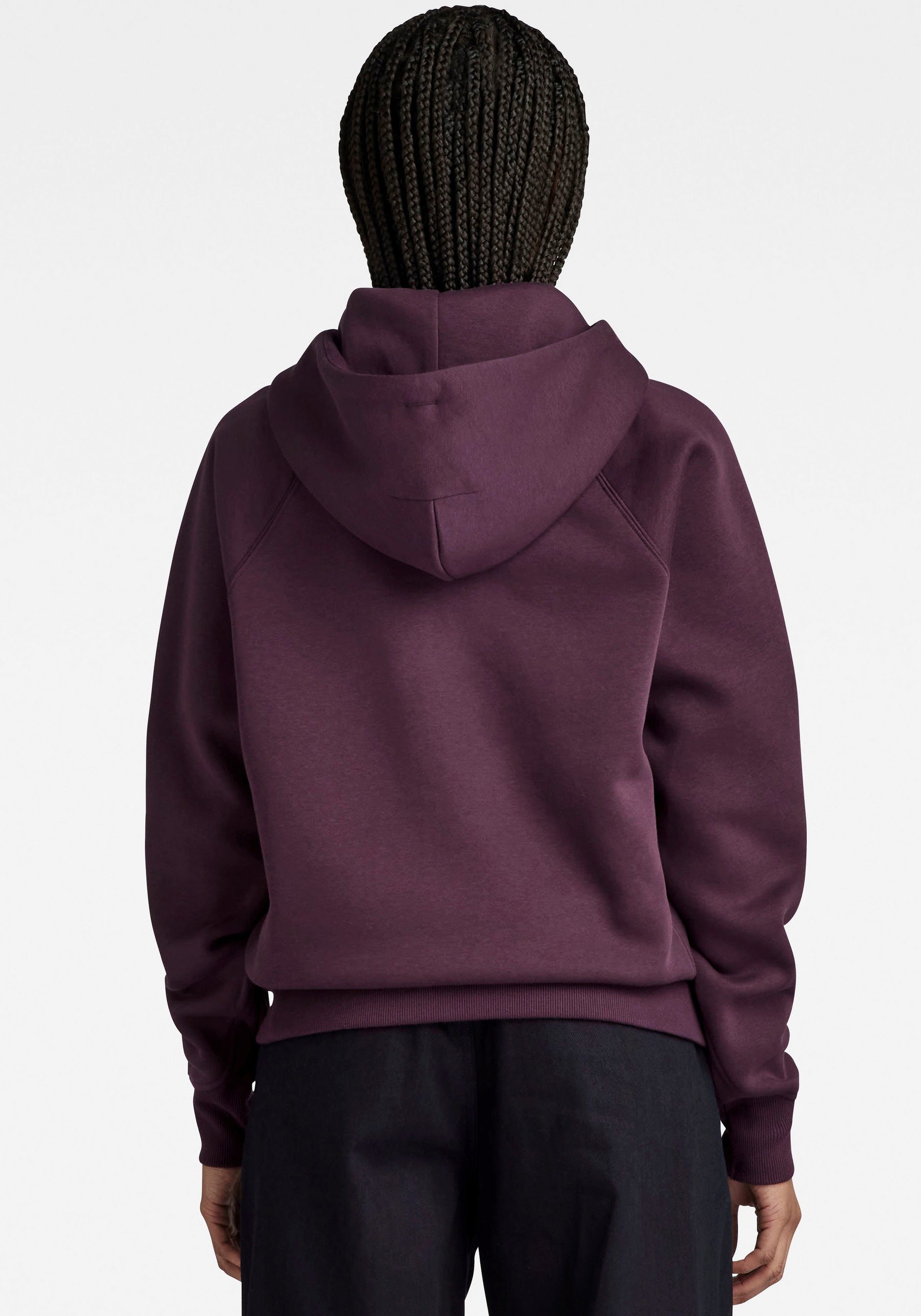 G-Star RAW Sweatshirt Premium Core 2.0 Hooded sweatshirt Capuchon met gekruiste voorkant en rijgkoord