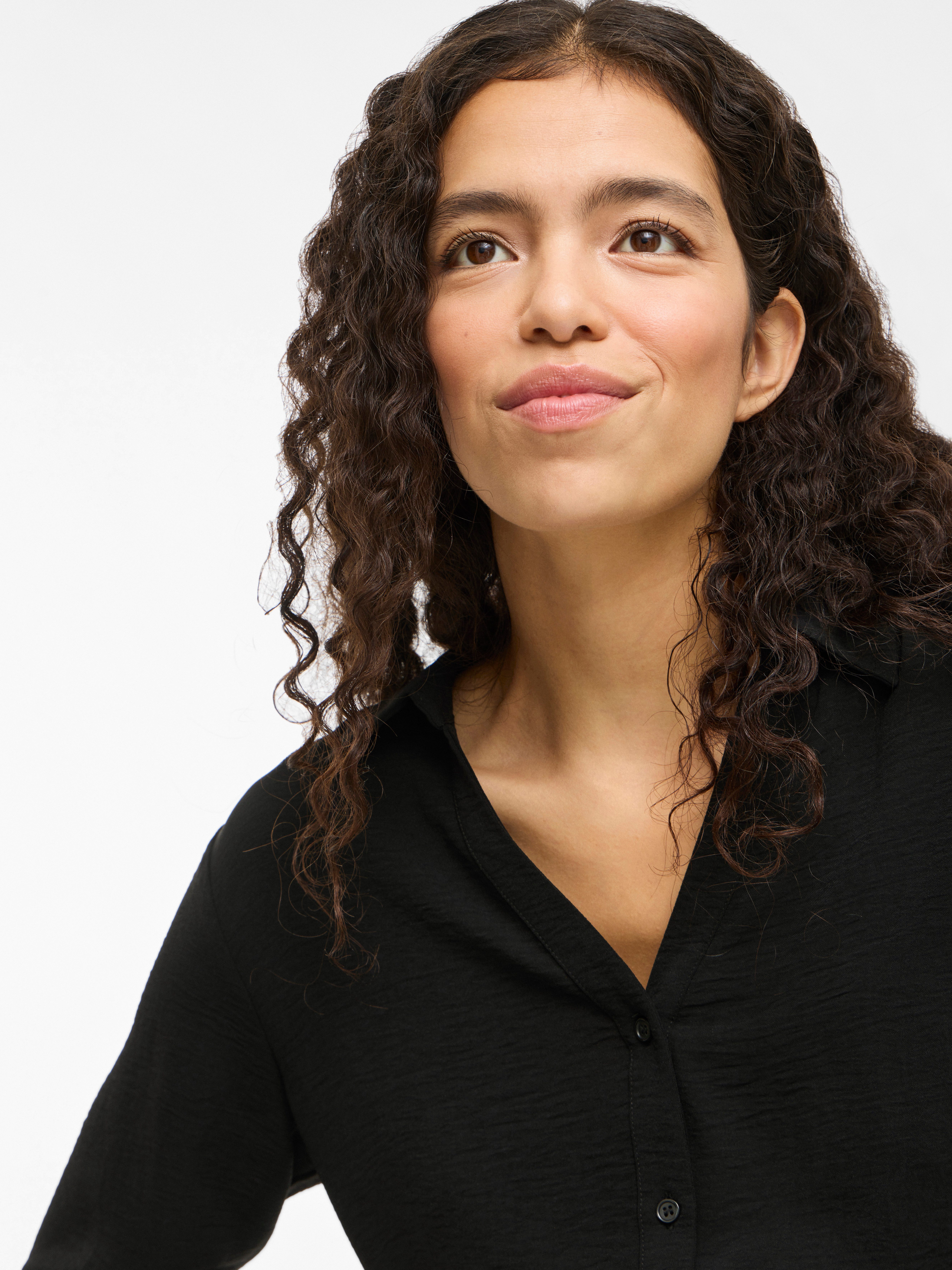 Vila Blouse met lange mouwen VIJOSA L/S V-NECK SHIRT - NOOS