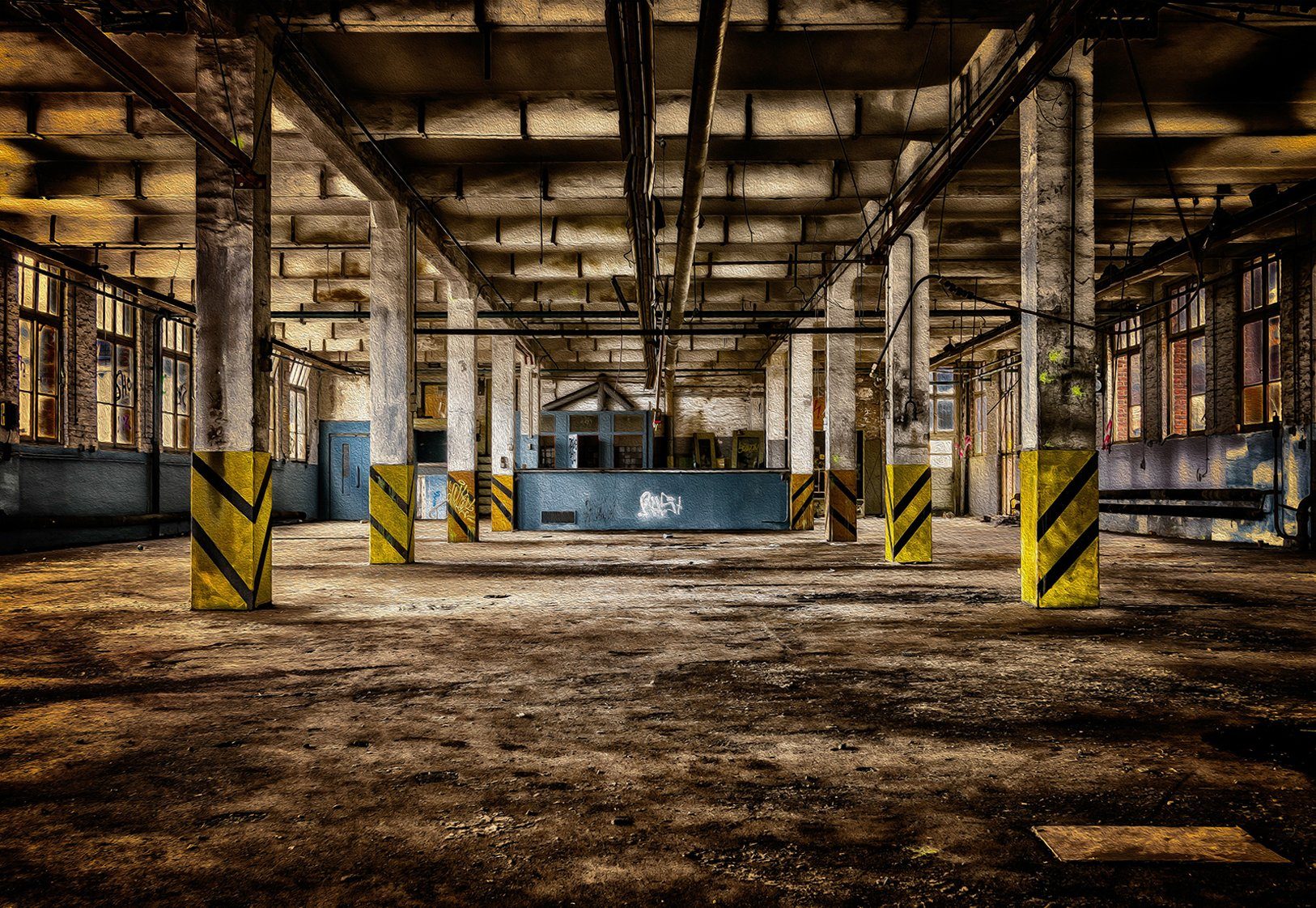 Consalnet Vliesbehang Oude fabriek in verschillende maten