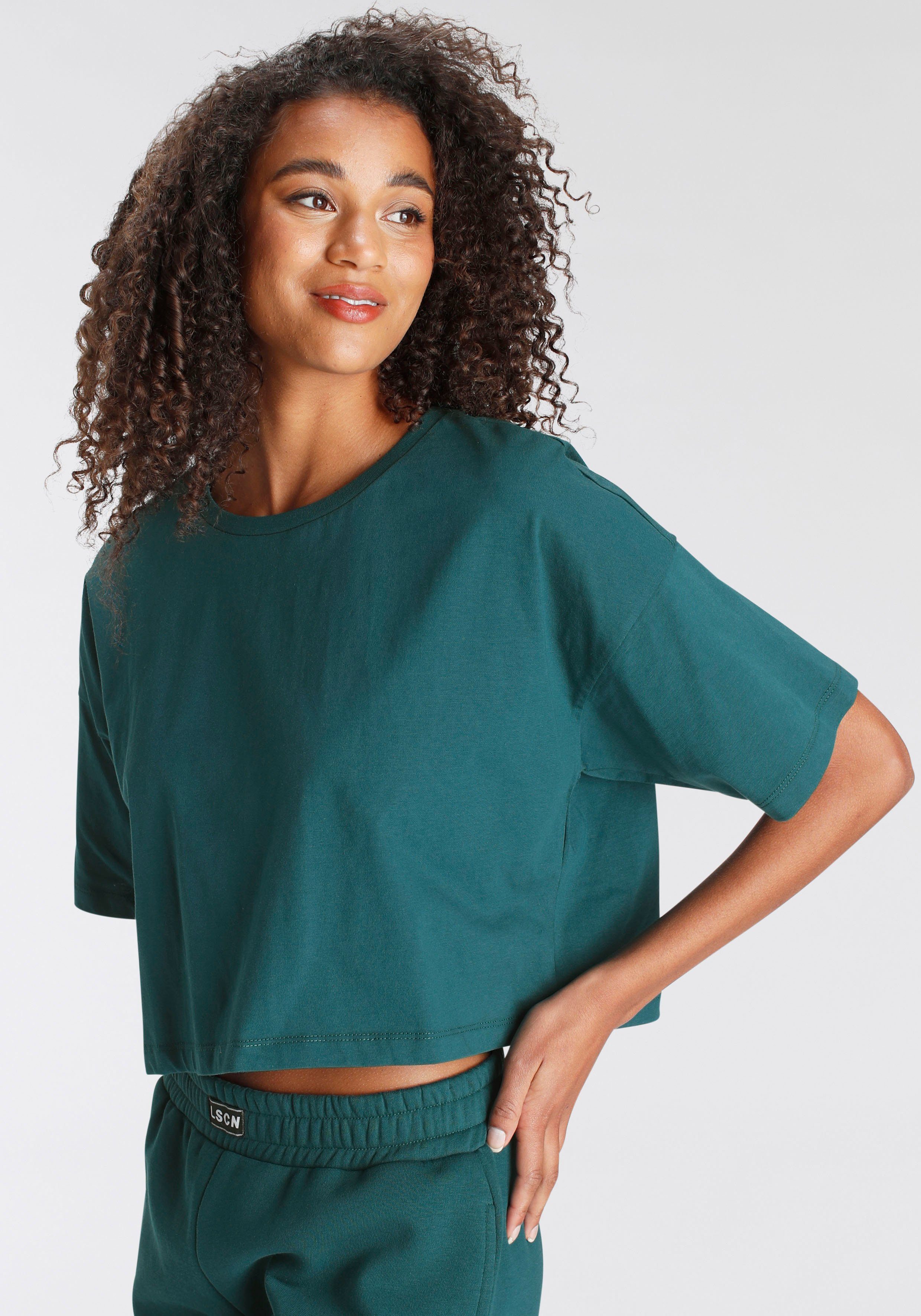 Lascana Oversized shirt met tekst op de rug