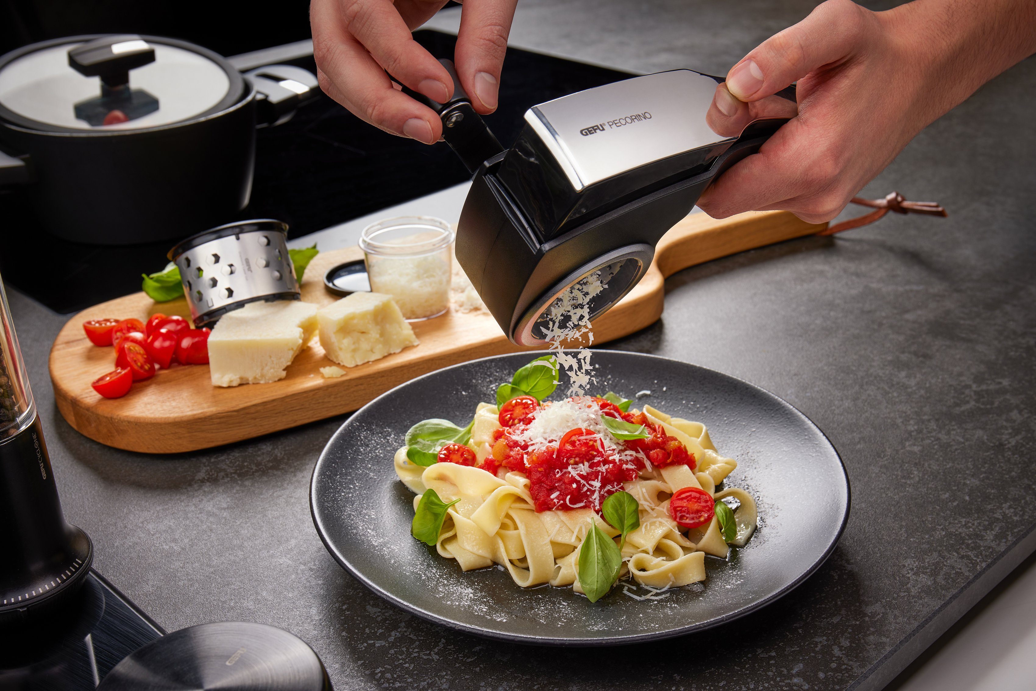 GEFU Keukenrasp PECORINO LASER CUT Inclusief opvangbak (1 stuk)