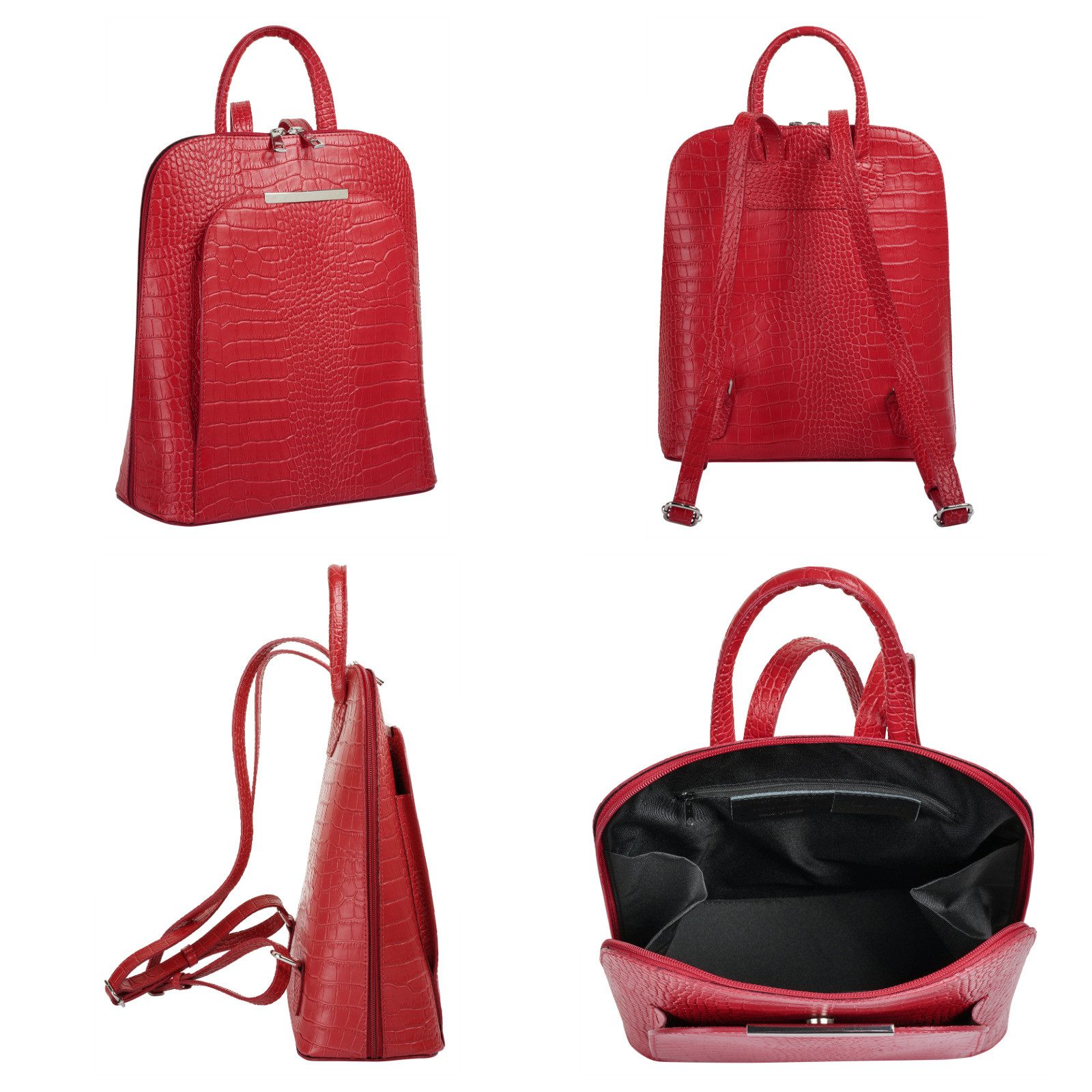 Cluty Rugzak echt leer, made in italy