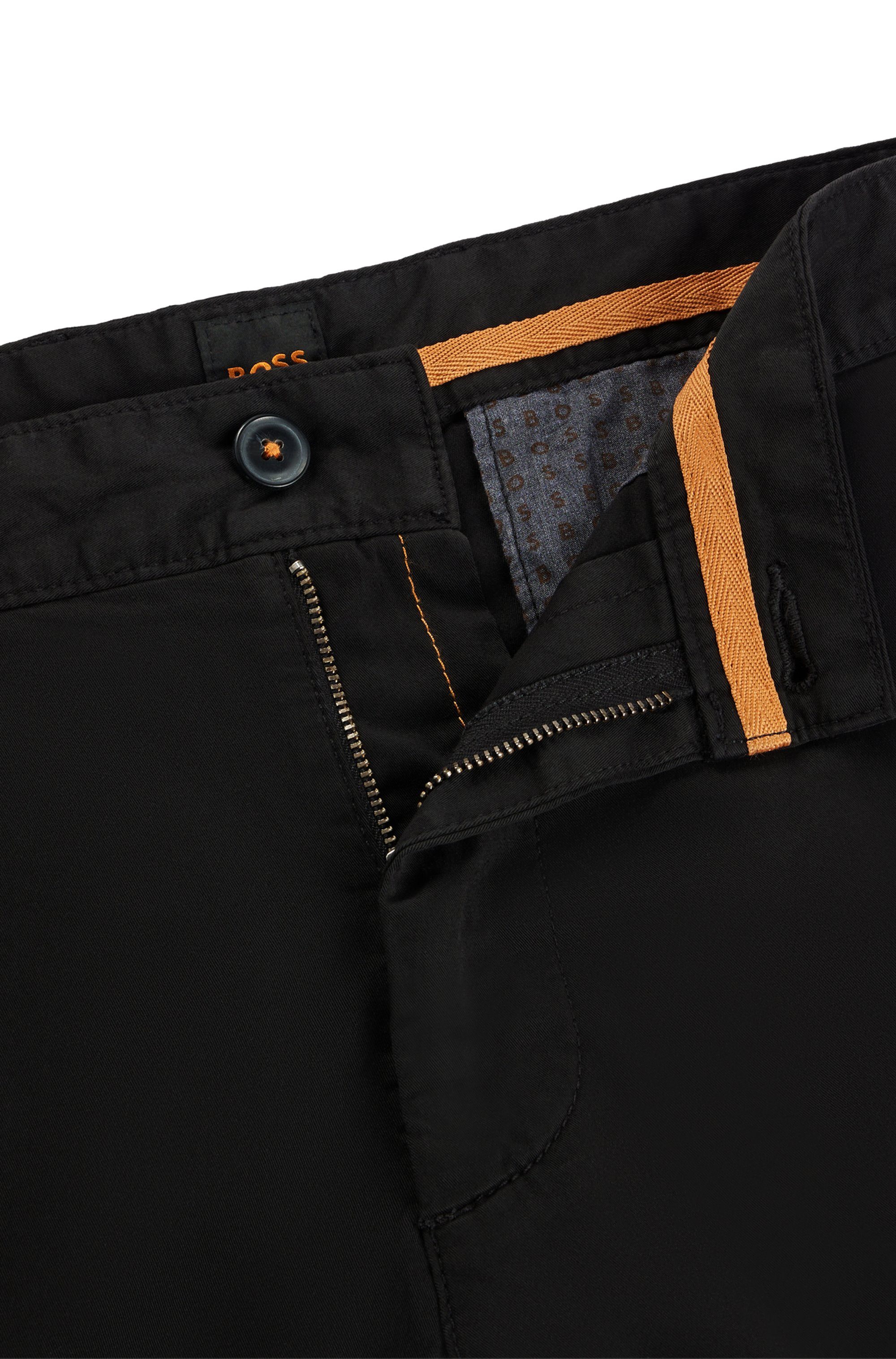 Boss Orange Chino slim-Shorts met contrastdetails