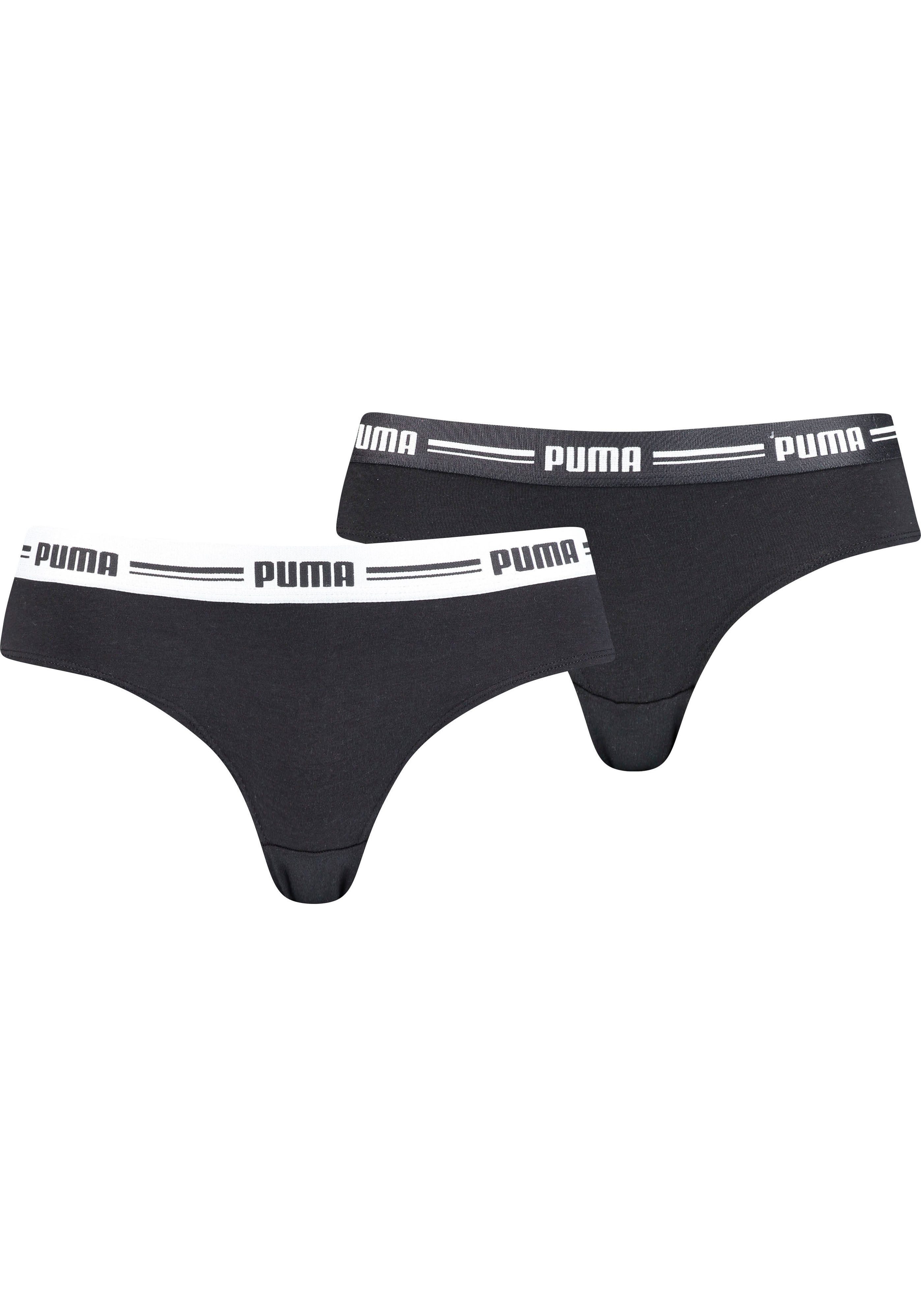 PUMA Brazilian slip PUMA WOMEN BRAZILIAN 2P HANG (Set van 2) dames slips maat L zwart
