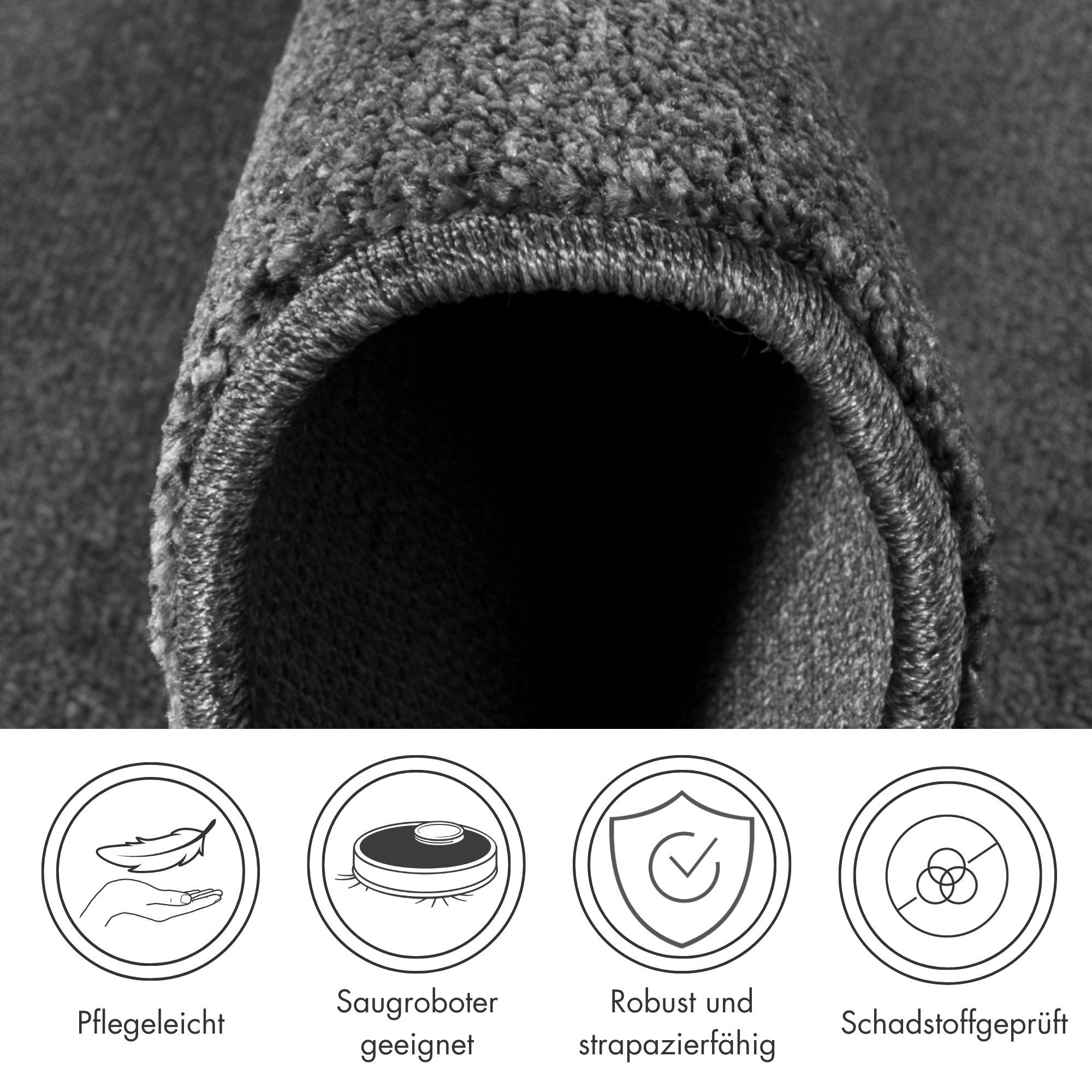 Andiamo Vloerkleed Jerez Korte pool, geweven, unikleuren, ook als loper