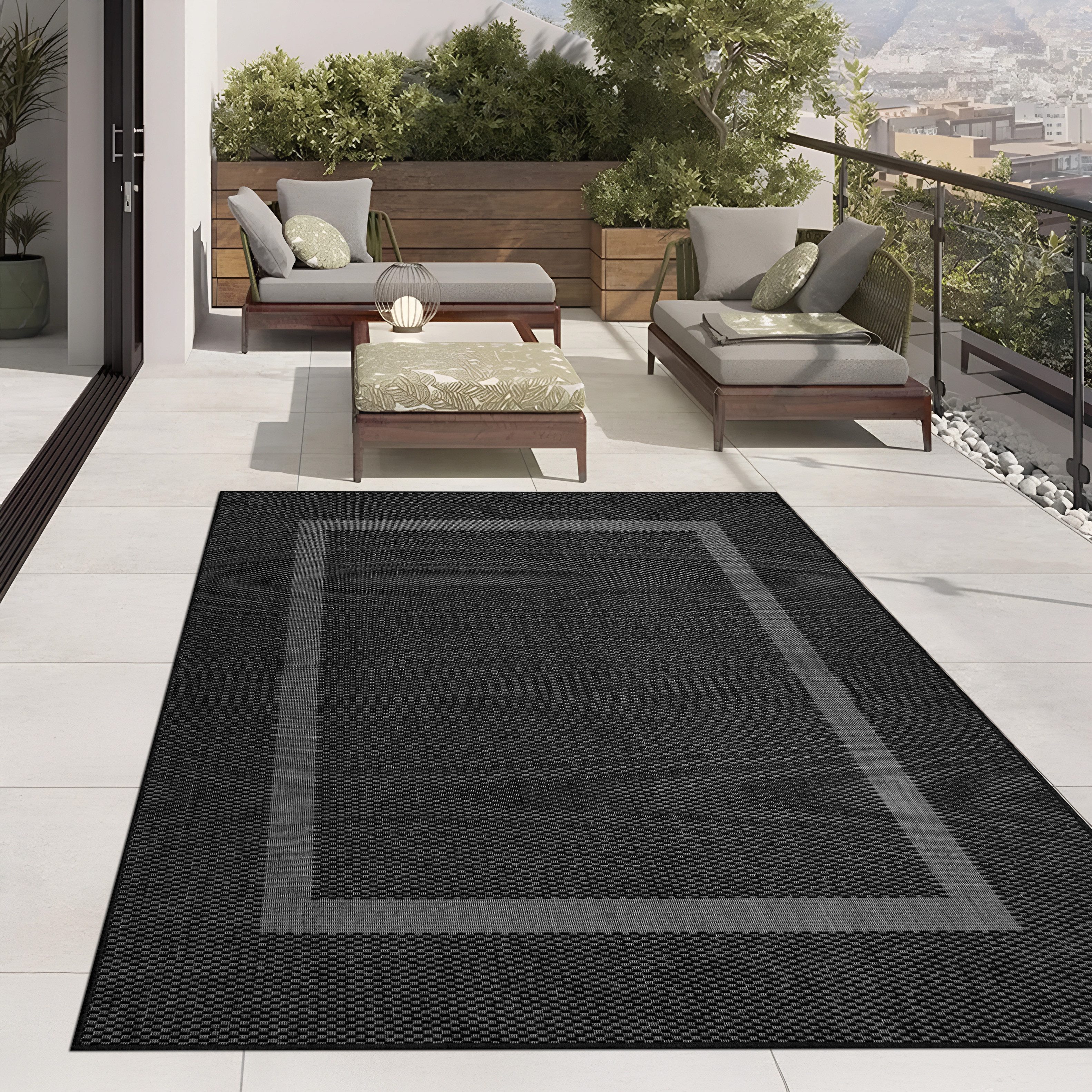 my home Vloerkleed Venetië rand is ook als loper verkrijgbaar Geschikt voor binnen en buiten, sisal-look, weerbestendig & uv-bestendig