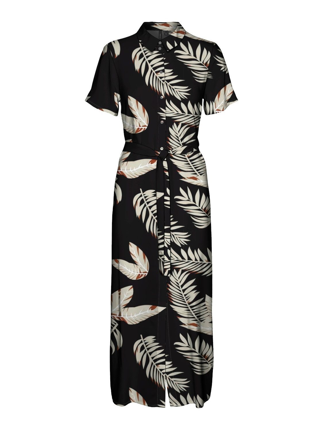Vero Moda Jurk met overhemdkraag VMEASY JOY S/S LONG SHIRT DRESS WVN GA