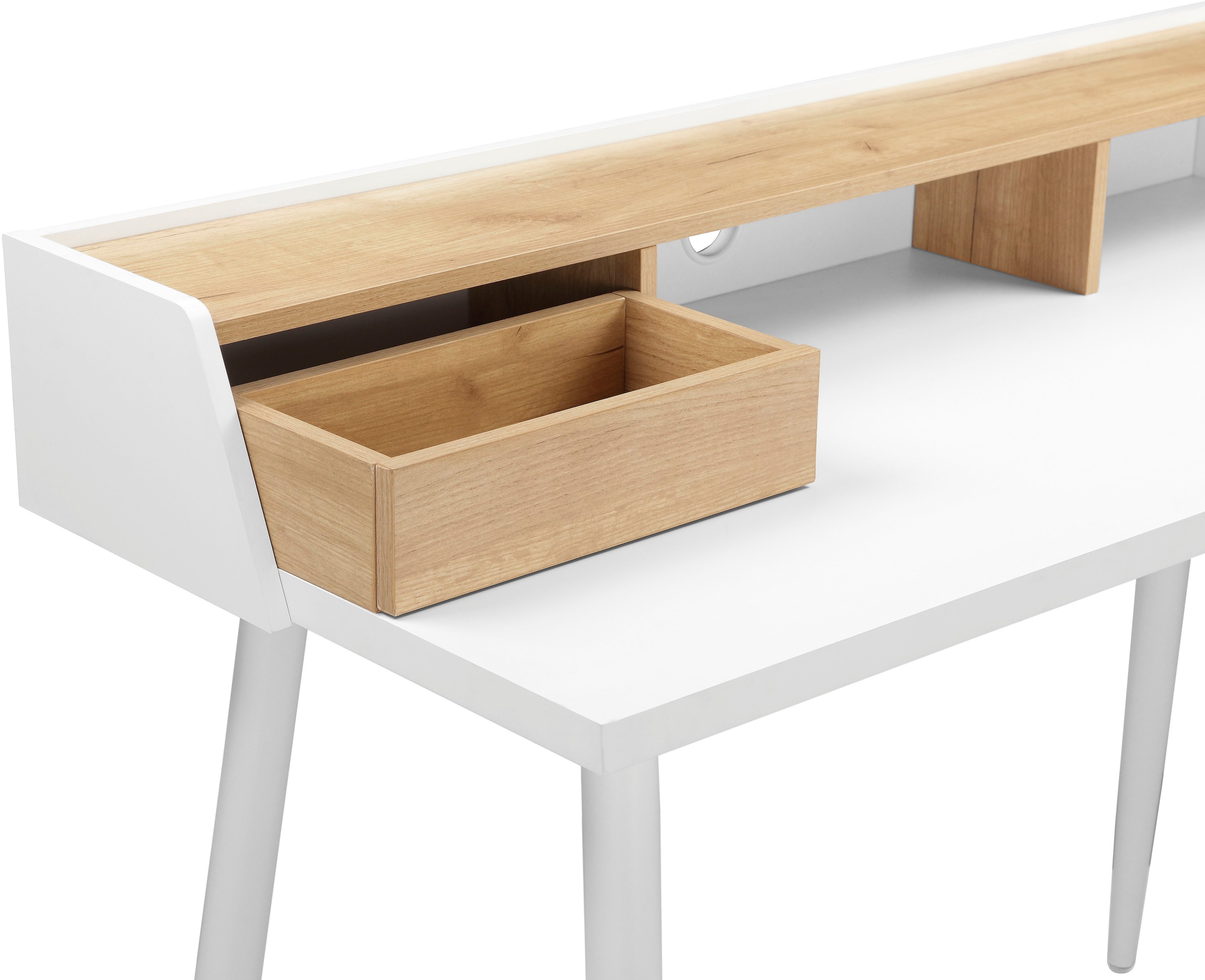 andas Bureau RORBY Laptoptafel, thuiswerkplek, metalen poten, kabeldoorvoer, breedte 120 cm