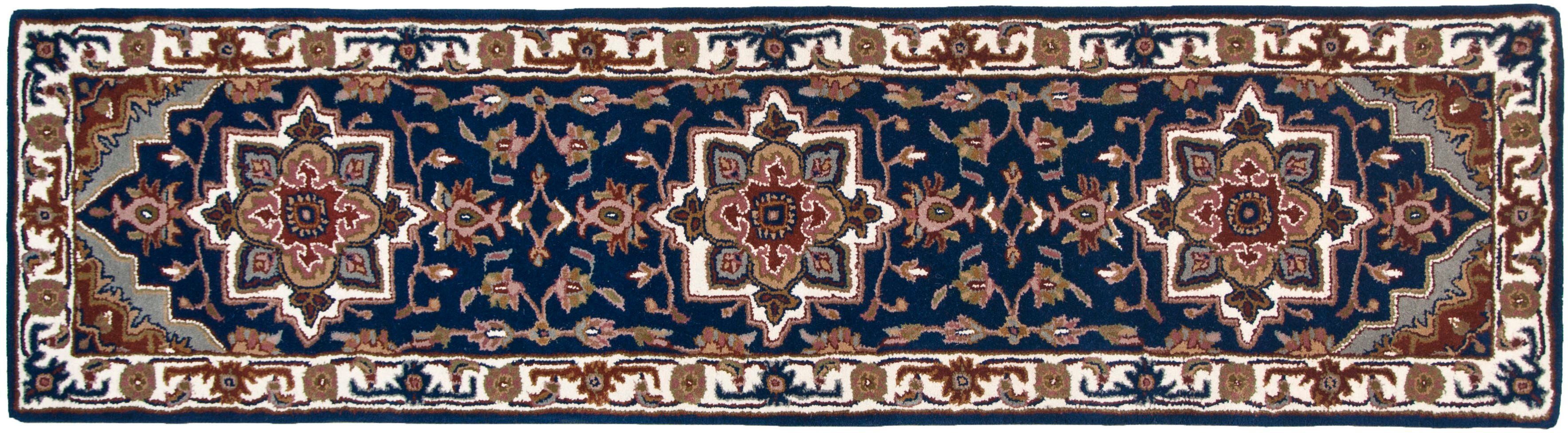 THEKO Loper Royal Heriz Loper, zuivere wol, geweven, oriënt-look