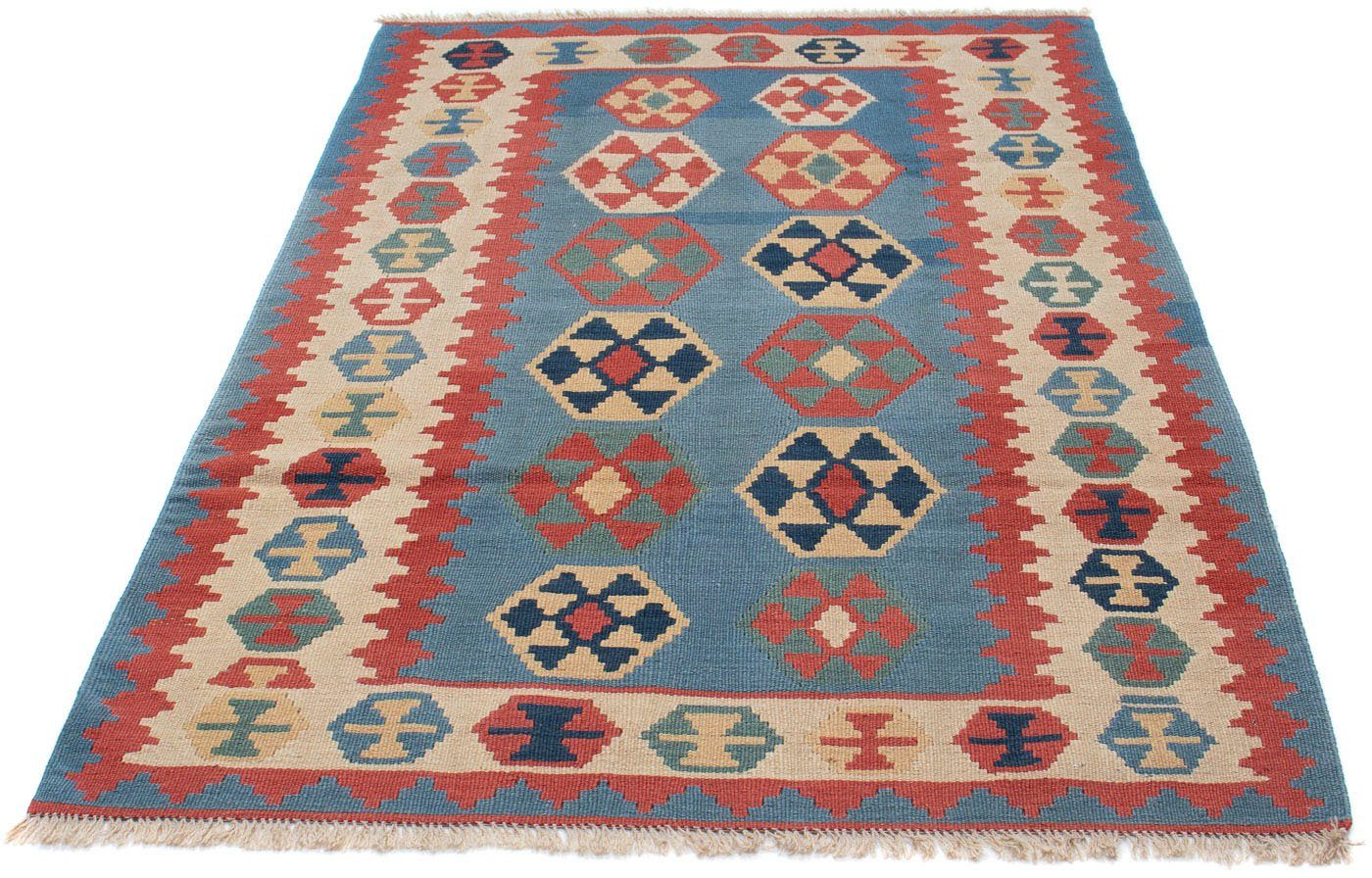 morgenland Wollen kleed Kelim Fars Nomadisch 207 x 154 cm Omkeerbaar tapijt