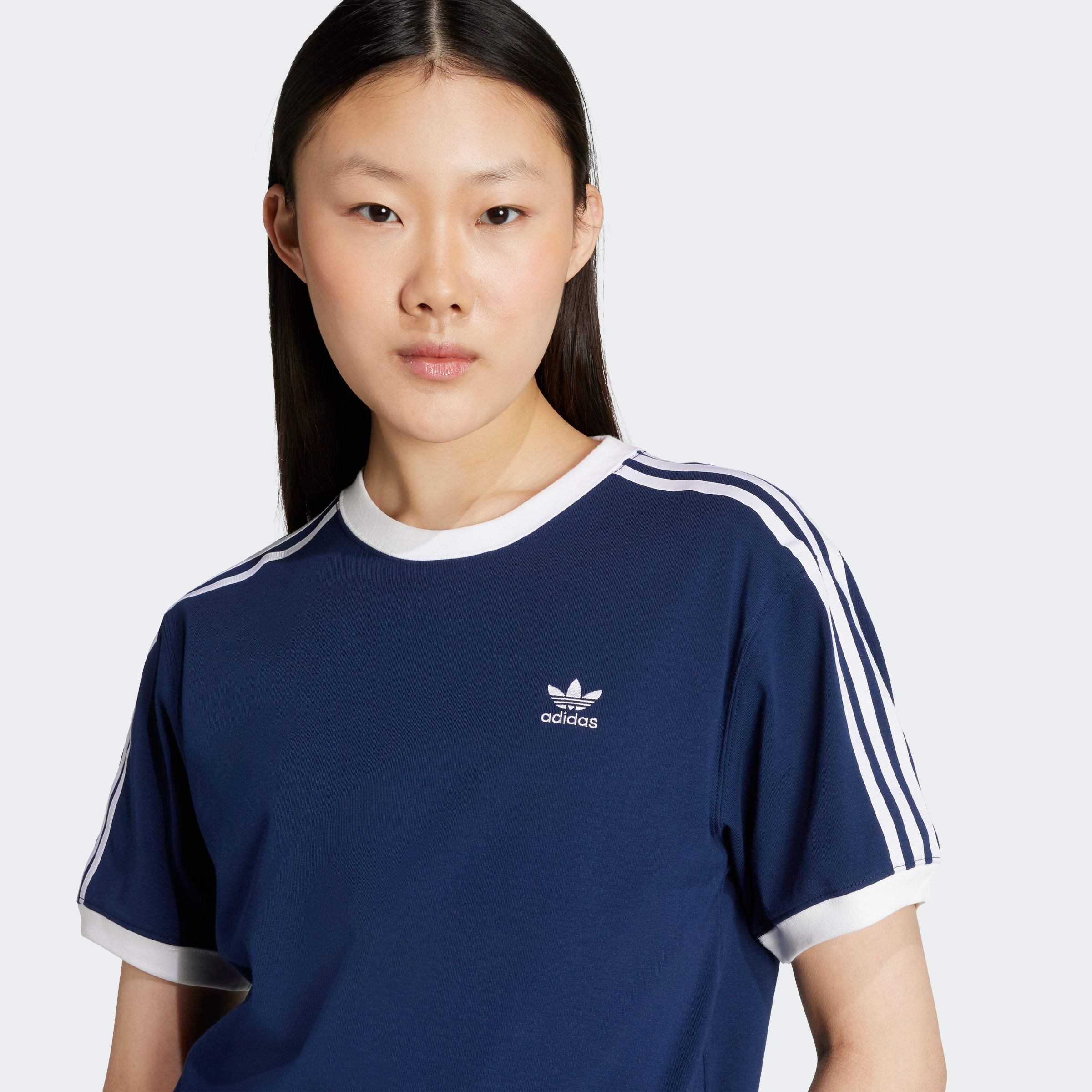 adidas Originals T-shirt 3 STRIPE TEE drie-strepen shirt met trefoil-logo