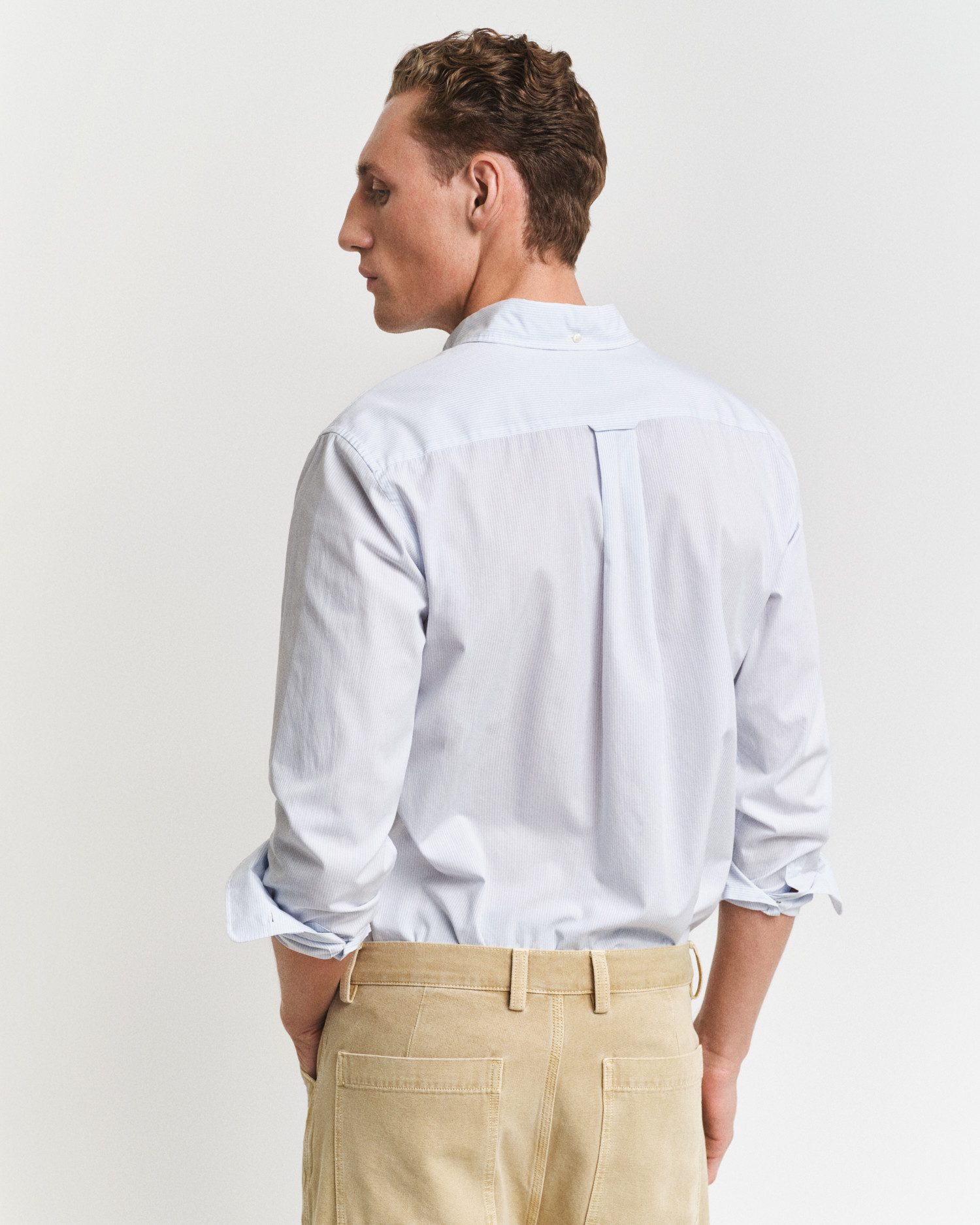 Gant Overhemd met lange mouwen REG POPLIN BANKER SHIRT Banker Stripe popeline, lichte katoen