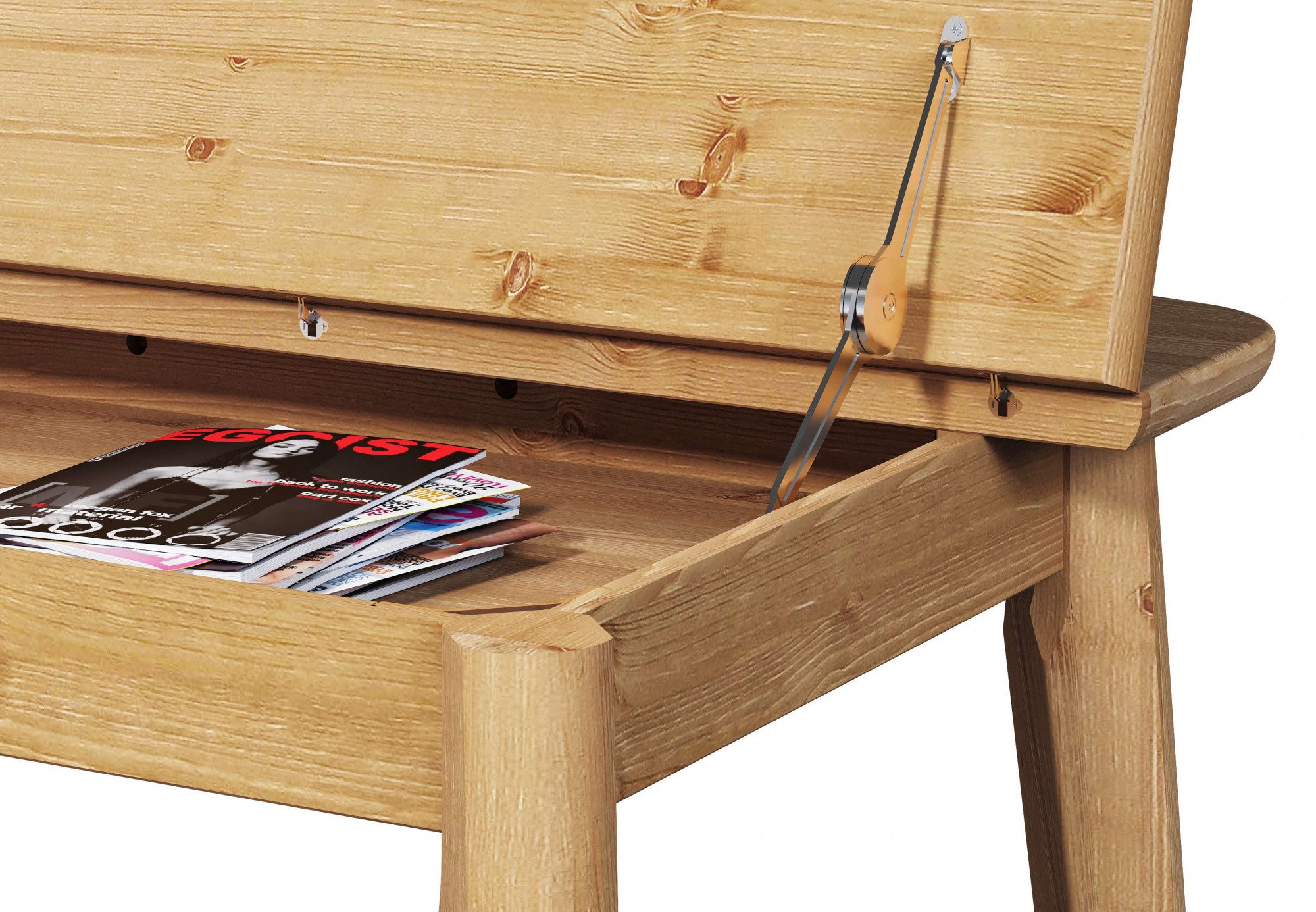 Home affaire Eettafel Palermo, multifunctionele tafel, werktafel, bureau met opbergruimte, opklapbaar blad, home office bureau, massief hout