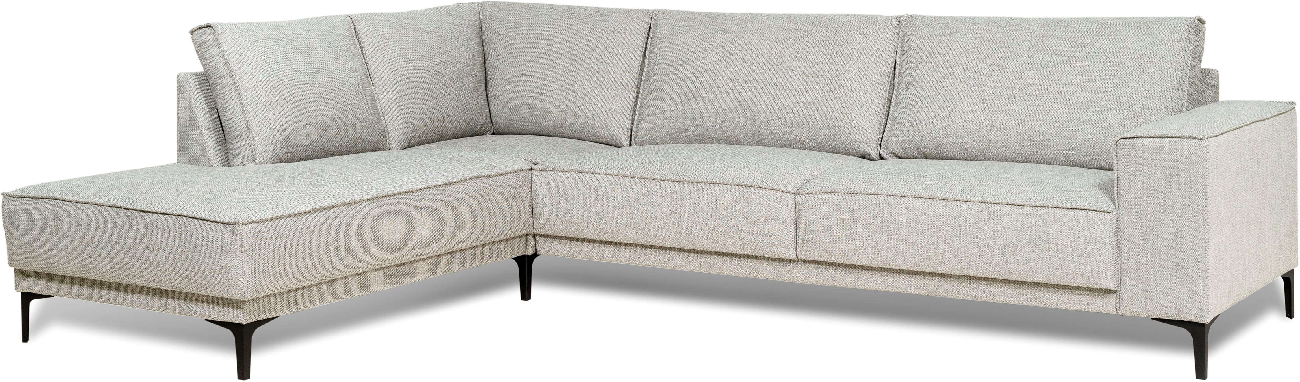 Places of Style Hoekbank Oland, structuur, platweefsel, luxe microvezel, bouclé