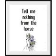 queence wanddecoratie tell me nothing from the horse (1 stuk) zwart