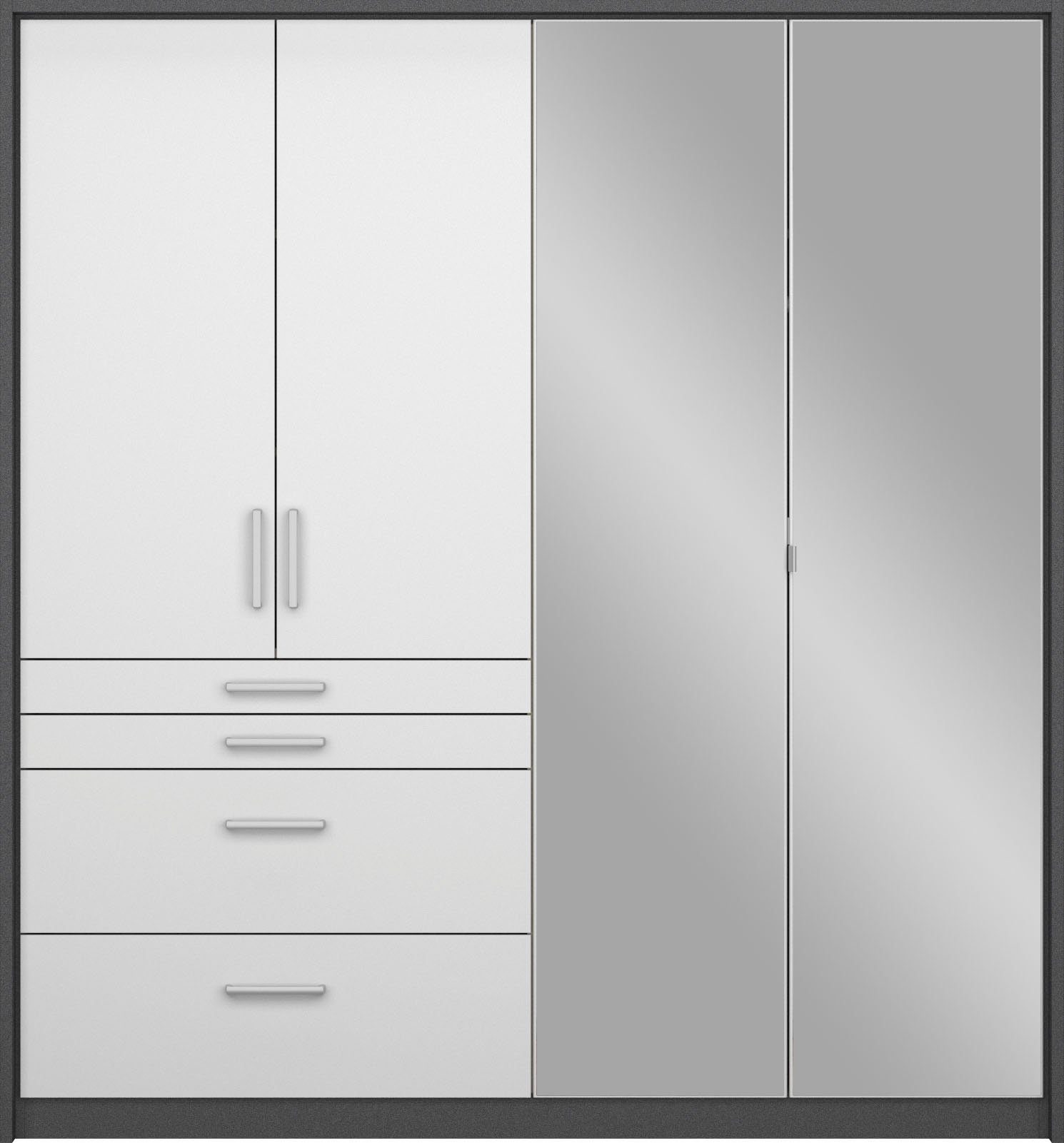 rauch Draaideurkast Kledingkast kast garderobe garderobekast topseller HOMBURG inclusief passe-partout, bovenste lade met indeling made in germany