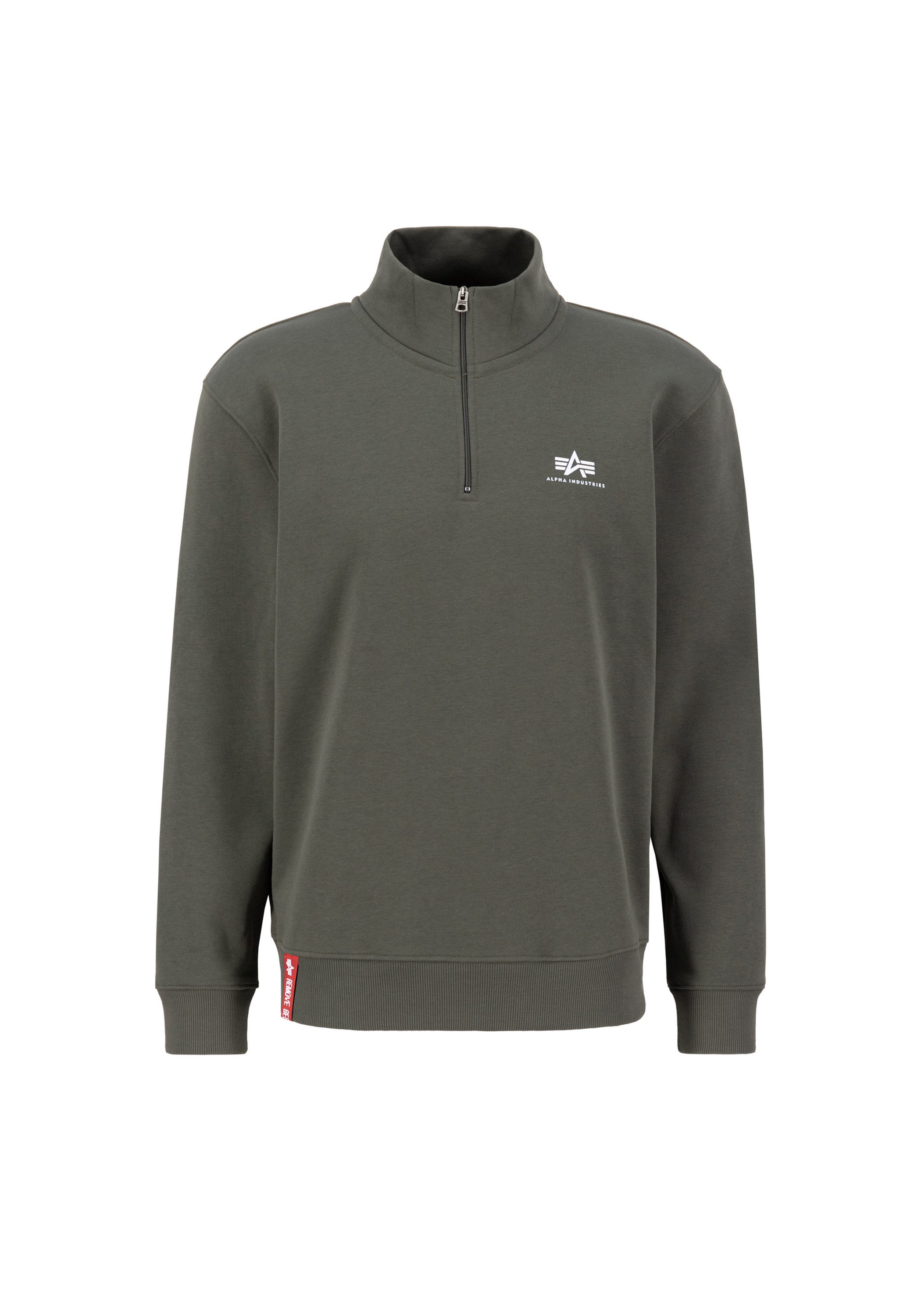 Alpha Industries Sweater Alpha Industries Men - Sweatshirts Half Zip Sweater SL heren sweaters maat 2 XL groen