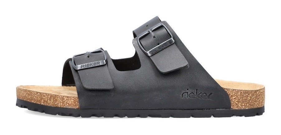 Rieker Slippers , zomerschoen, slippers, pantoffel, met twee klittenbandsluitingen