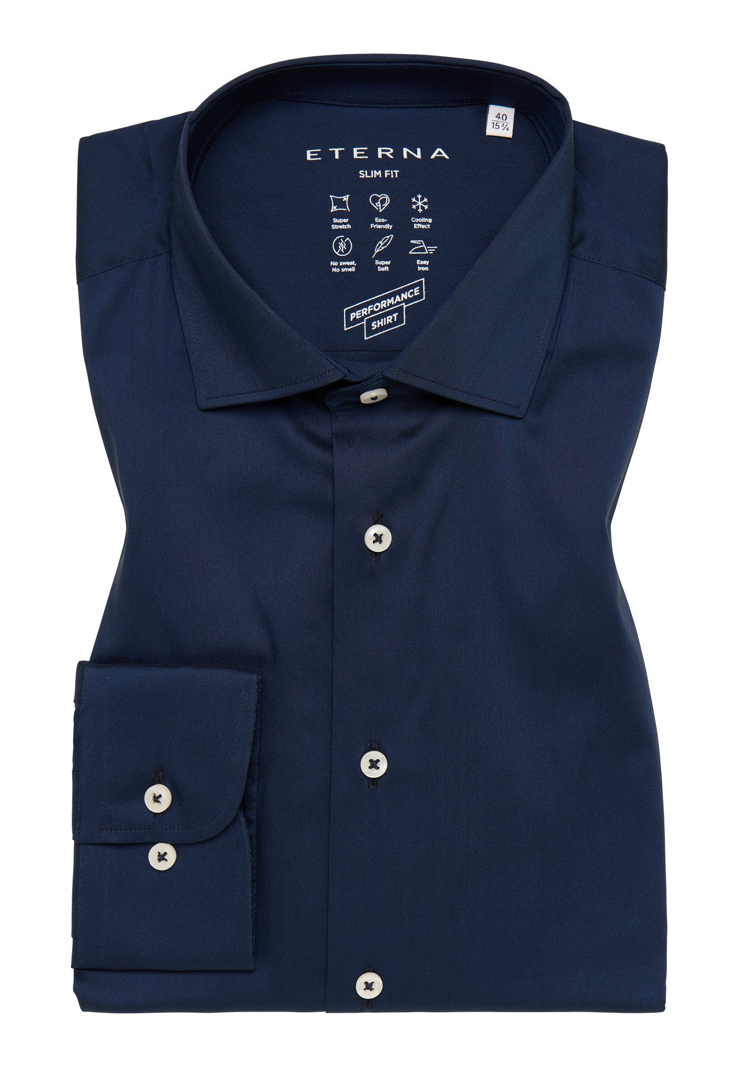 Eterna Overhemd met lange mouwen Slim fit EASY IRON (gemakkelijk te strijken)