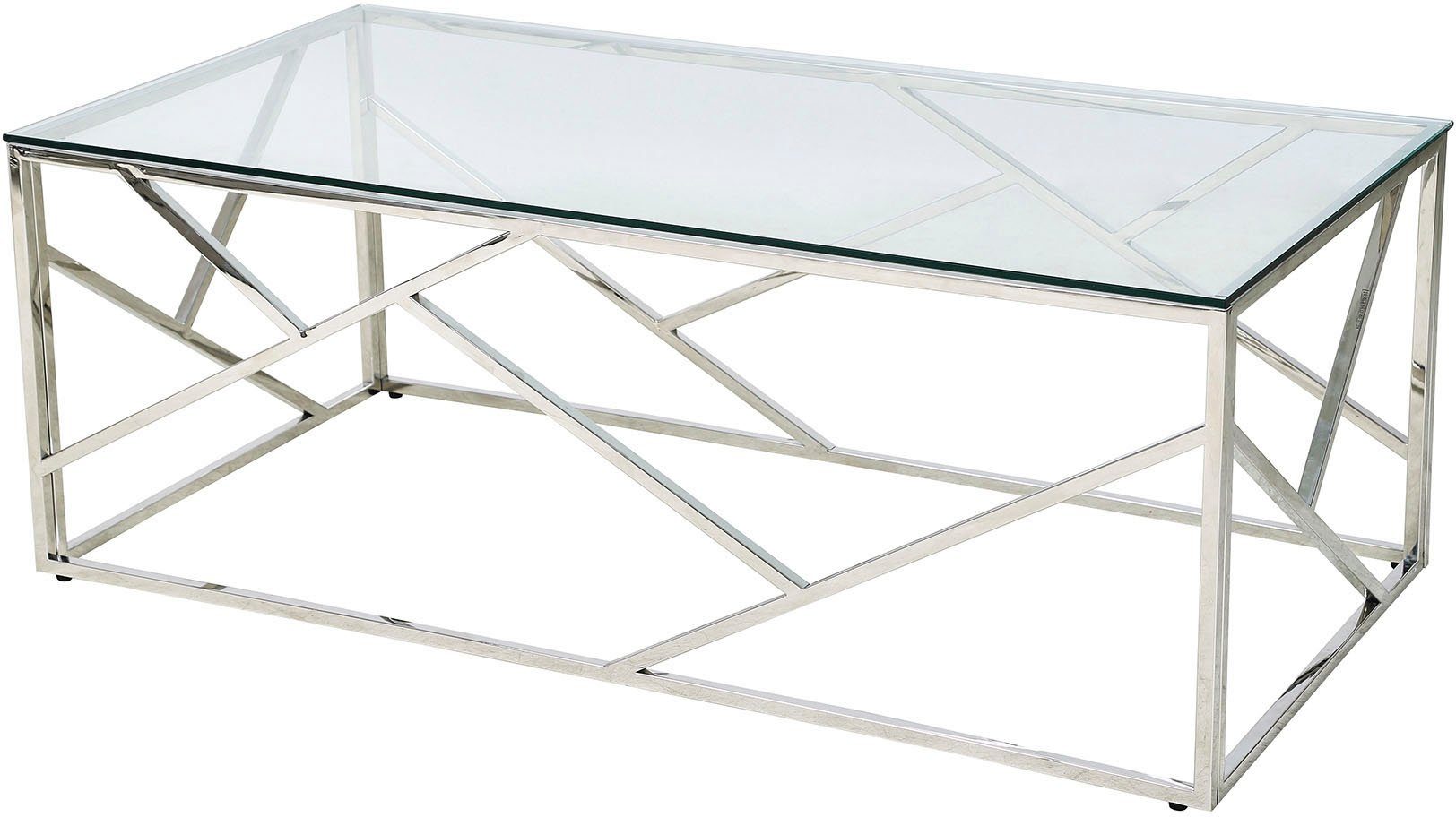 SalesFever Salontafel Frame gemaakt van roestvrij edelstaal salontafels zilver