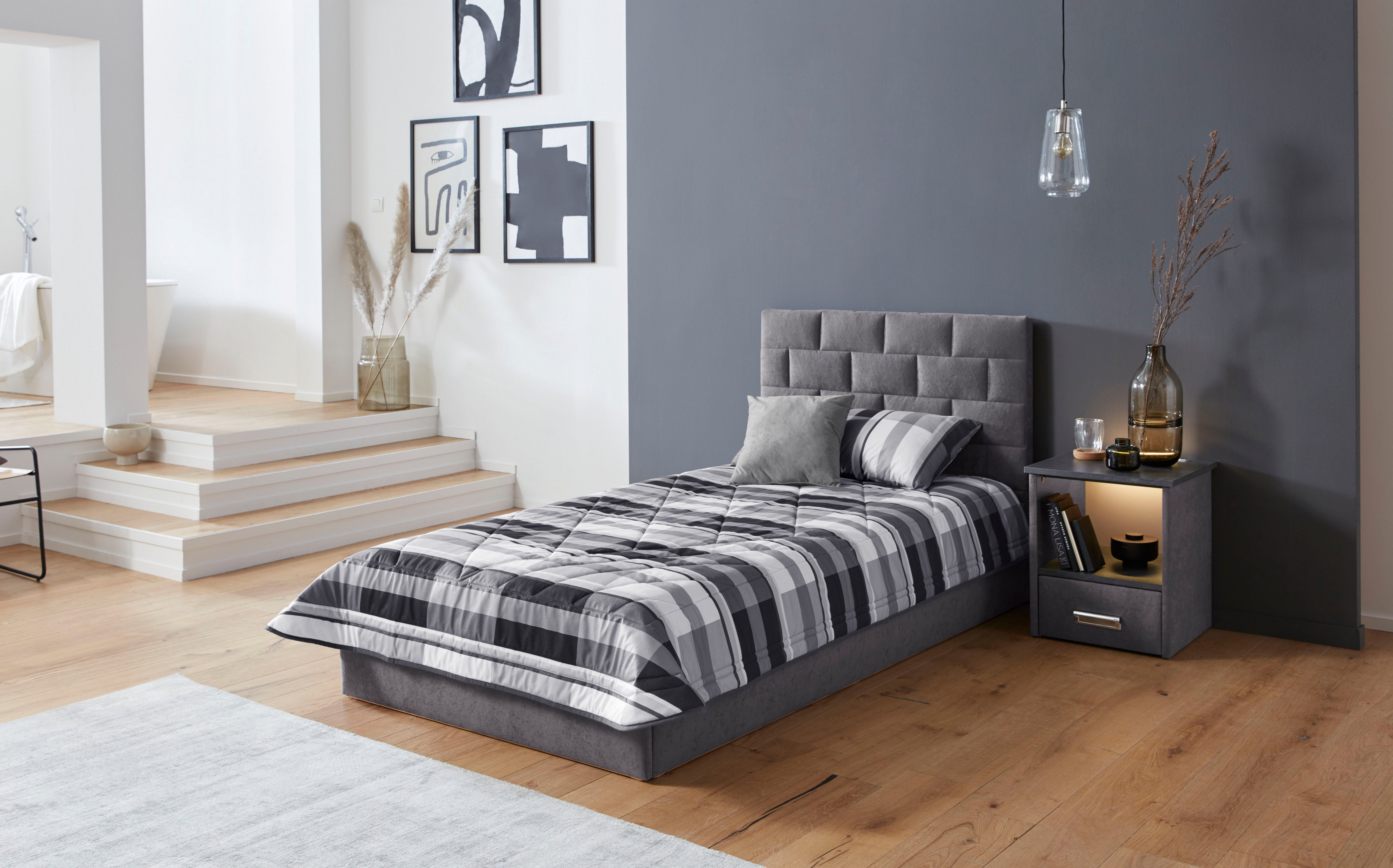 Westfalia Polsterbetten Gestoffeerd bed met bedkist bij uitvoering met matras