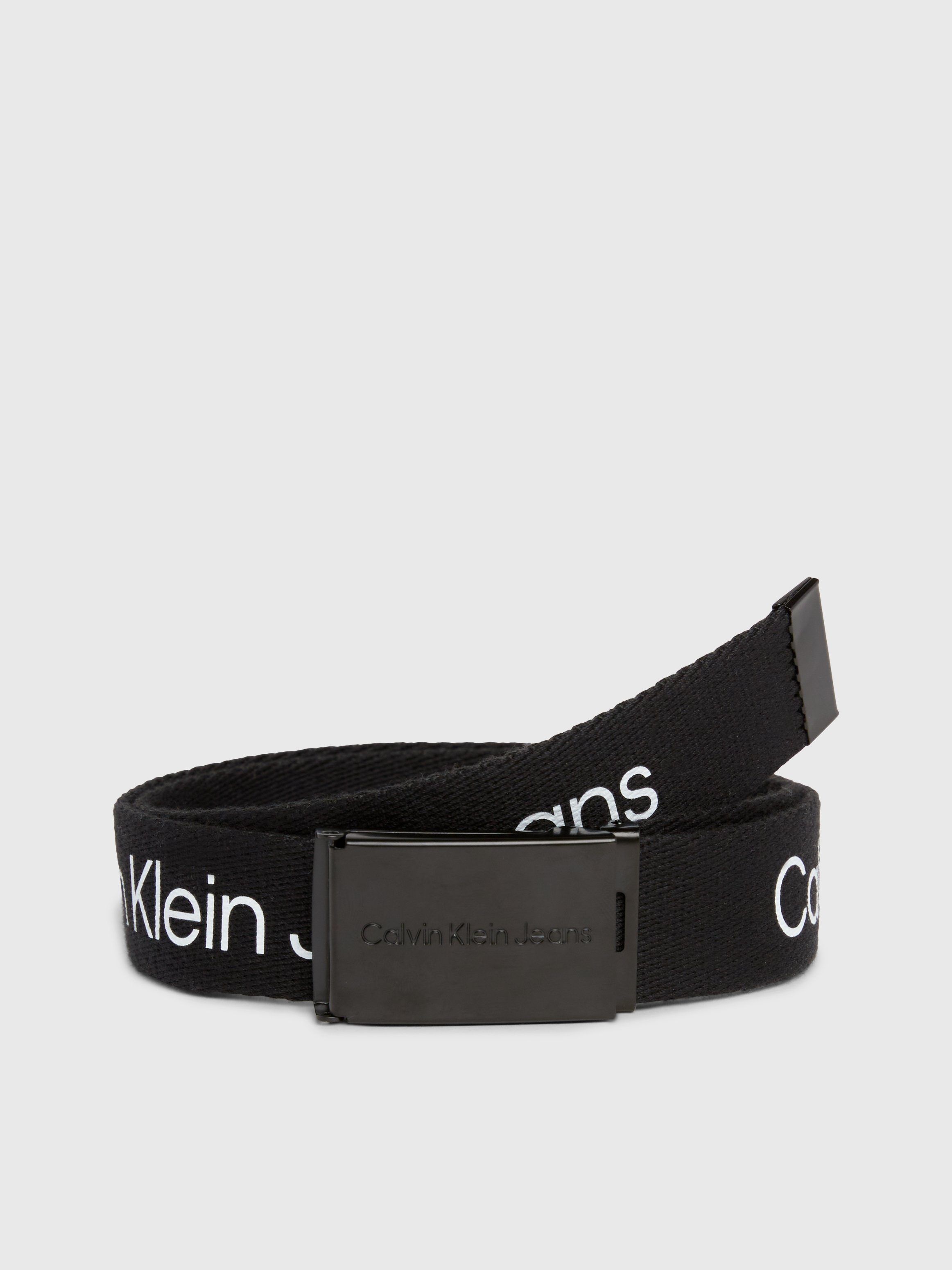 Calvin Klein Koppelriem CANVAS LOGO METALLIC BUCKLE BELT