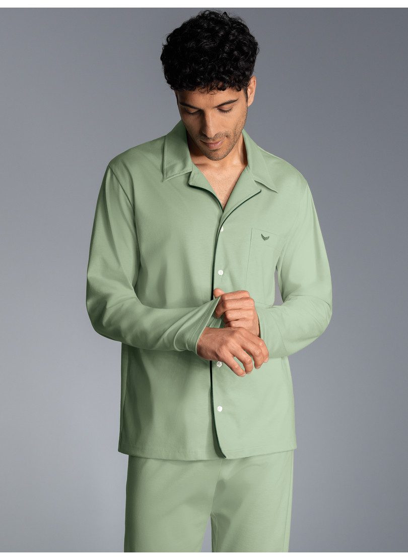 Trigema Pyjama TRIGEMA chique pyjama top met knopenlijst (1-delig)
