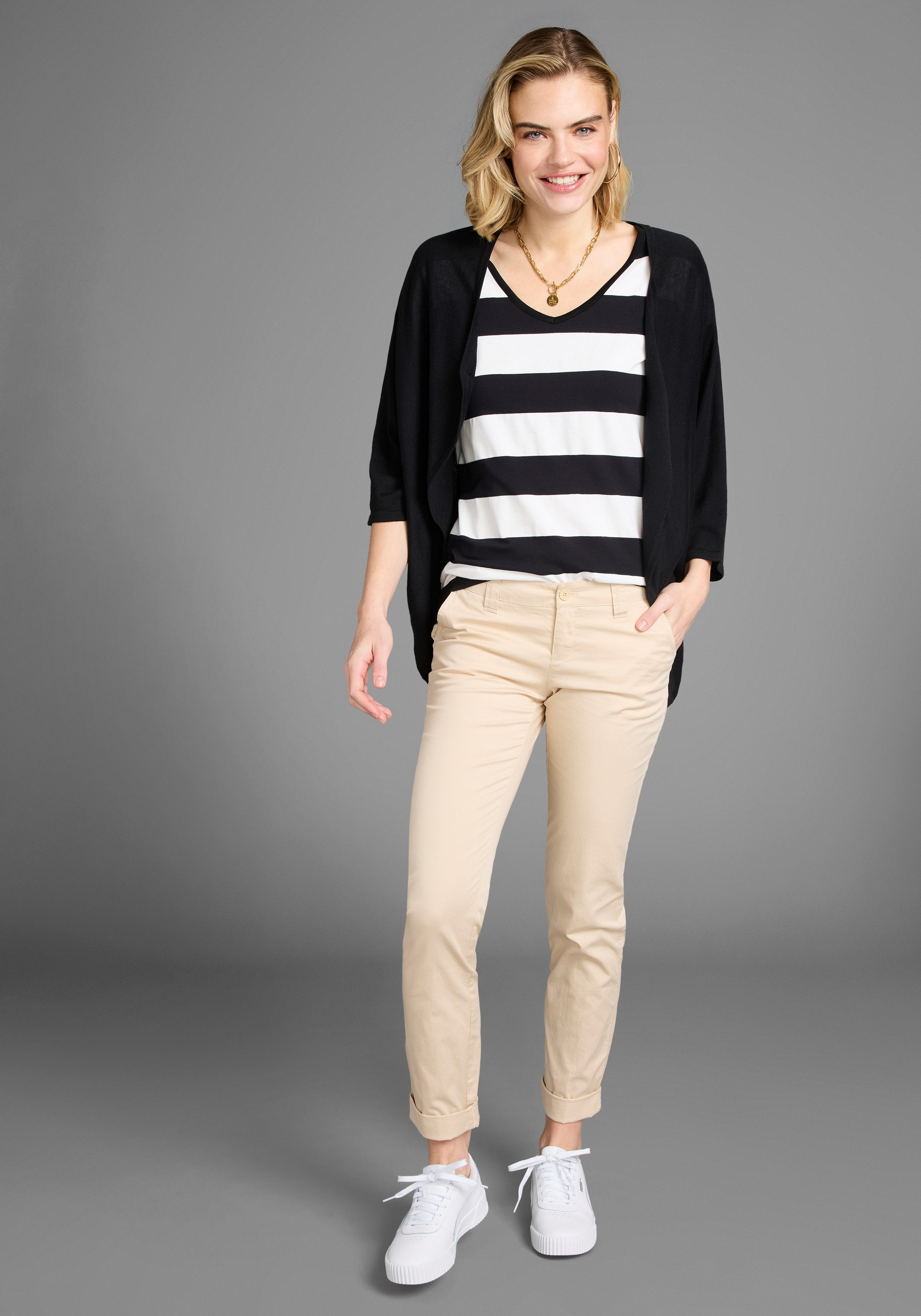 Laura Scott T-shirt in strepenmix