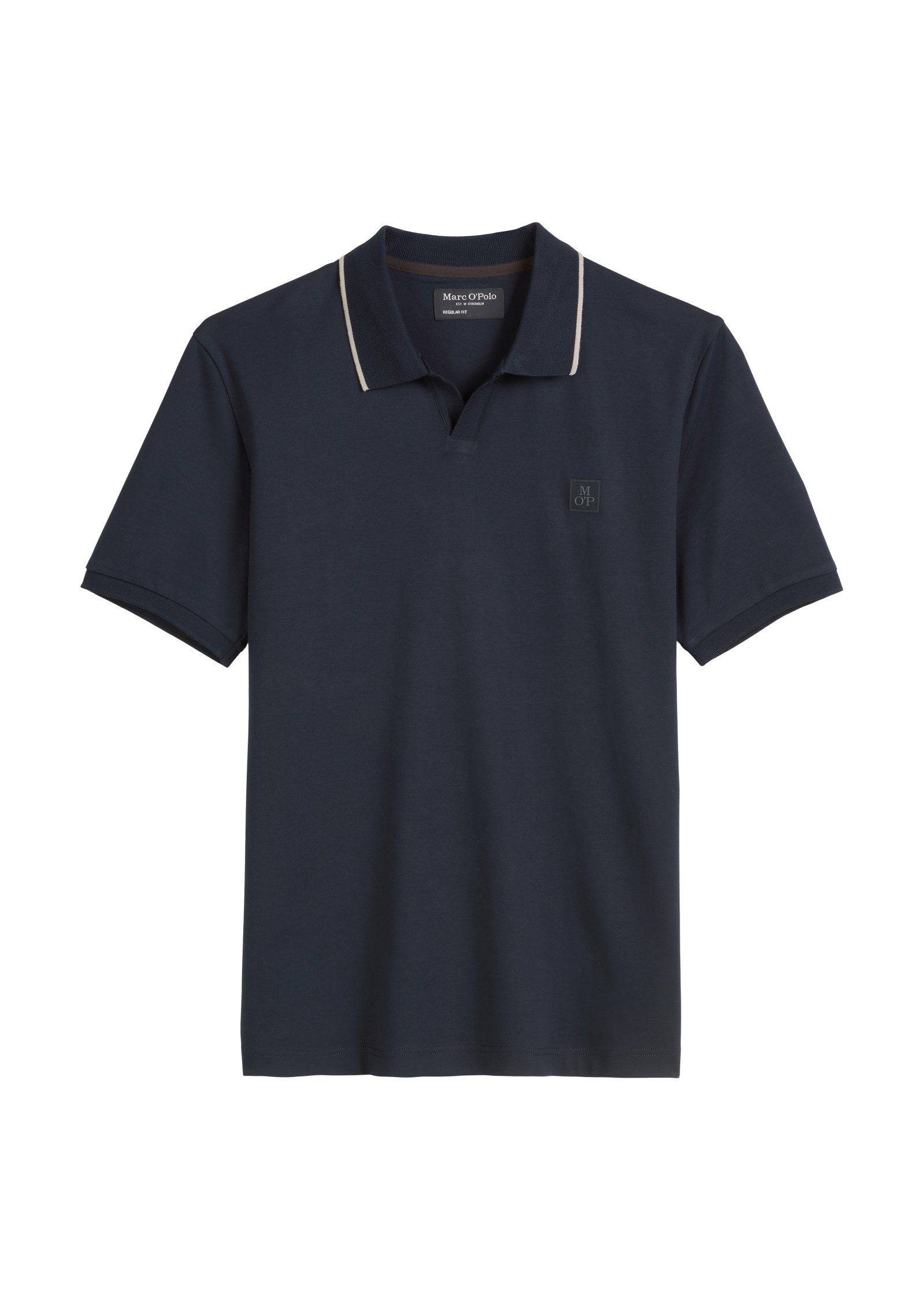 Marc O'Polo Poloshirt regular fit, contrasterende strepen op de kraag