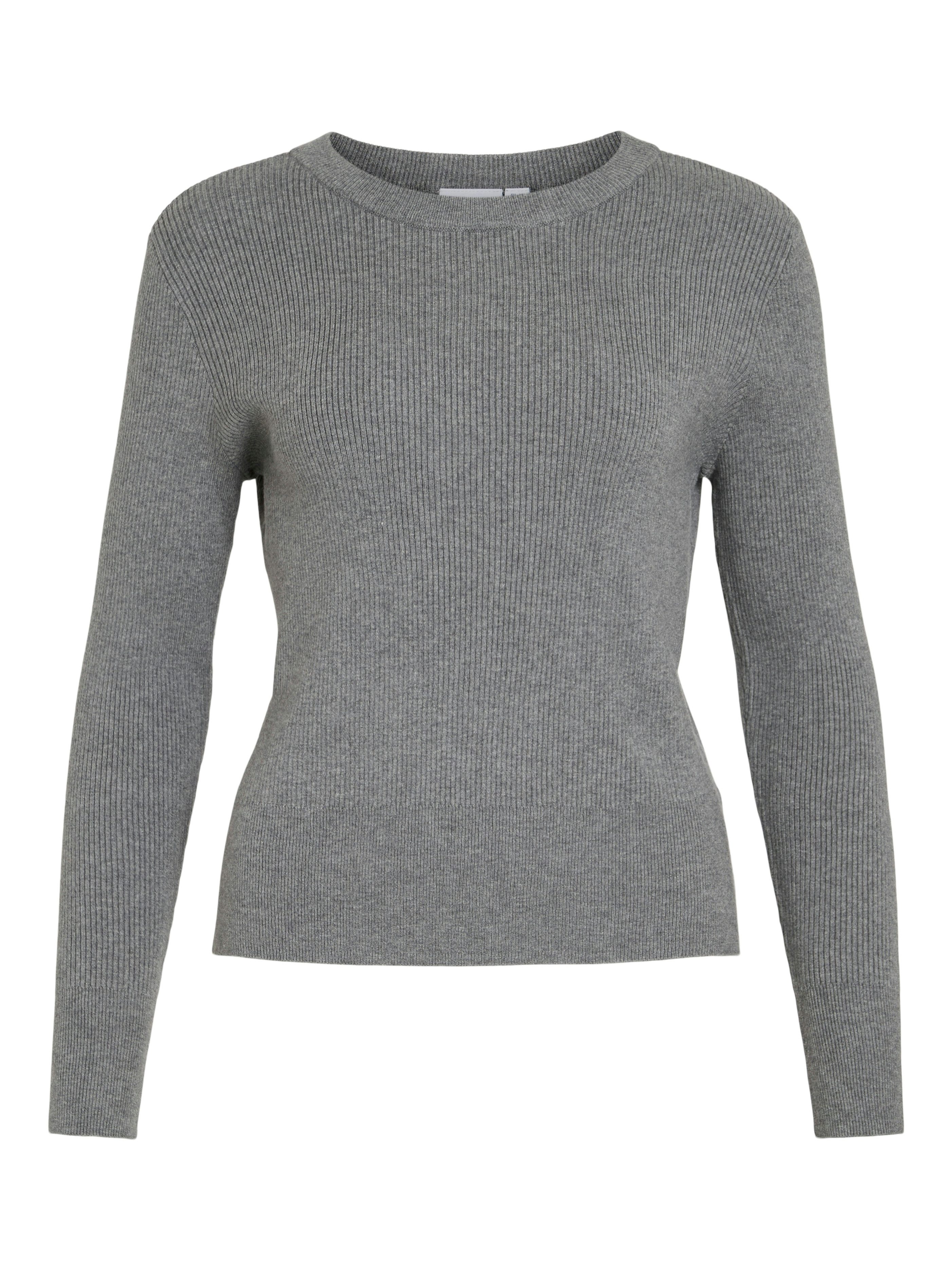 Vila Trui met ronde hals VICOMFY O-NECK L/S KNIT TOP/SU - NOOS