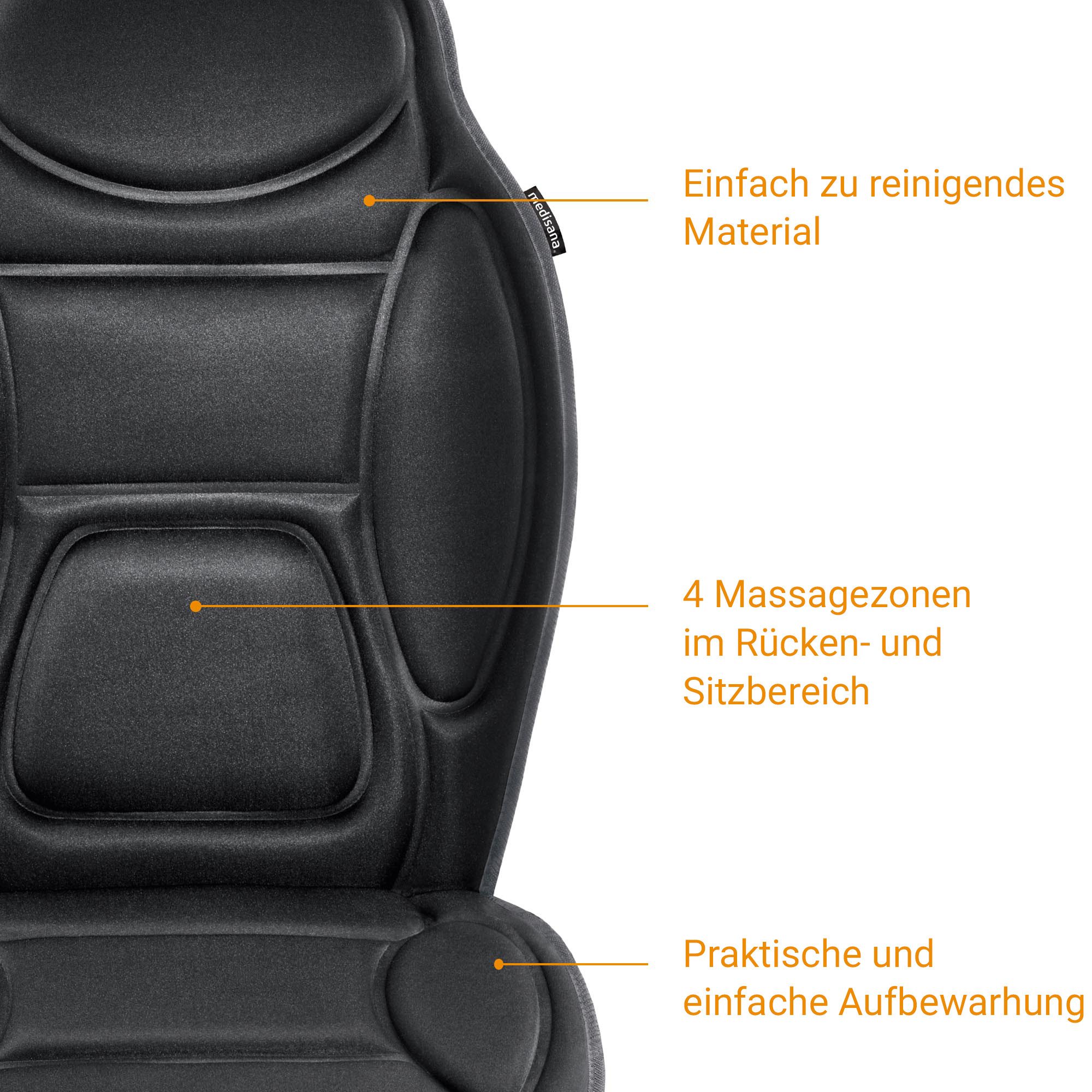 Medisana Massagekussen MCH 88935 4 massagezones, 3 intensiteiten, 5 programma's, inschakelbare warmte