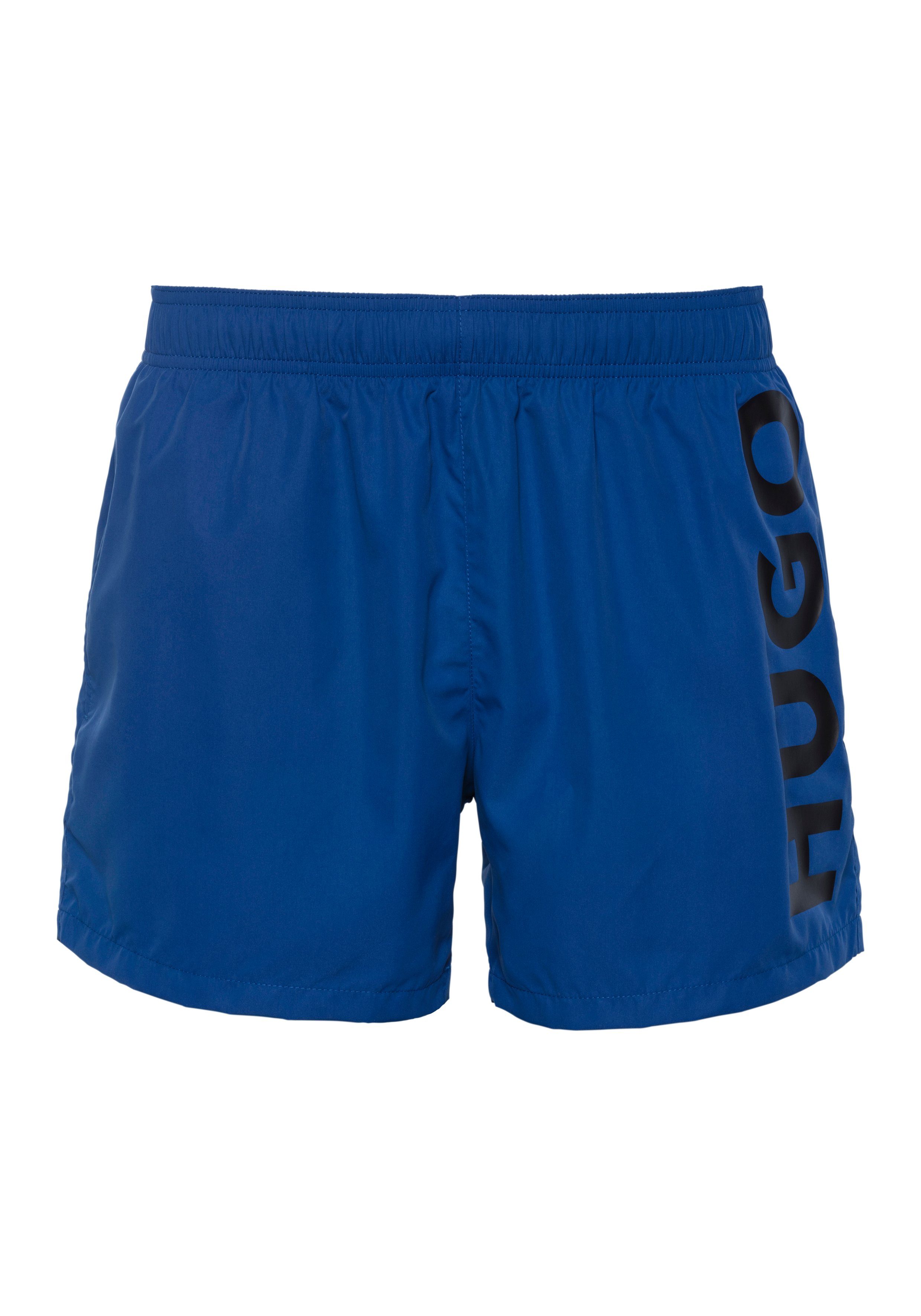 HUGO underwear Zwemshort ABAS met groot logo-opschrift op het been