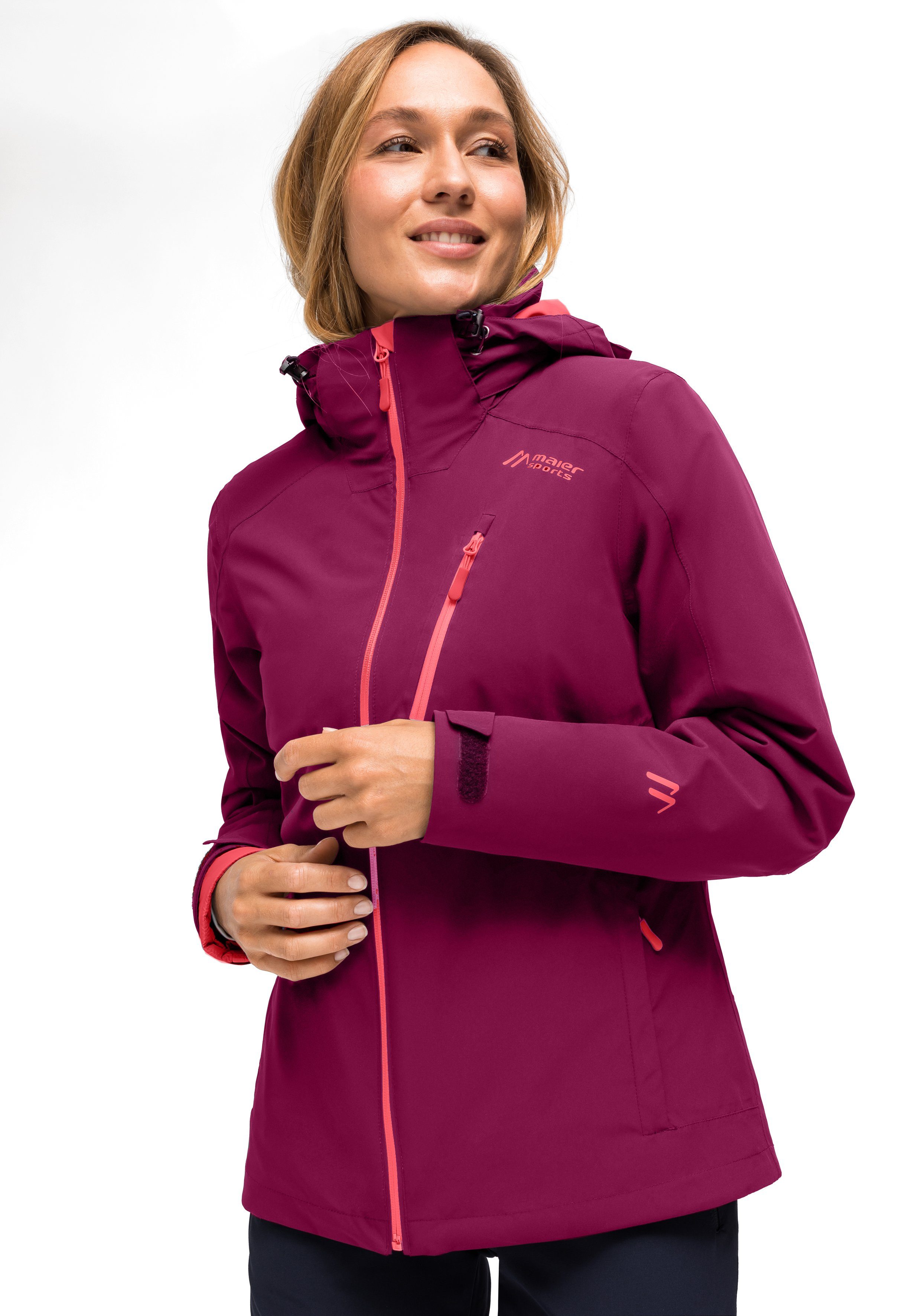 Maier Sports Functioneel 3-in-1-jack Ribut W Wandeljas voor dames, waterdicht en ademend