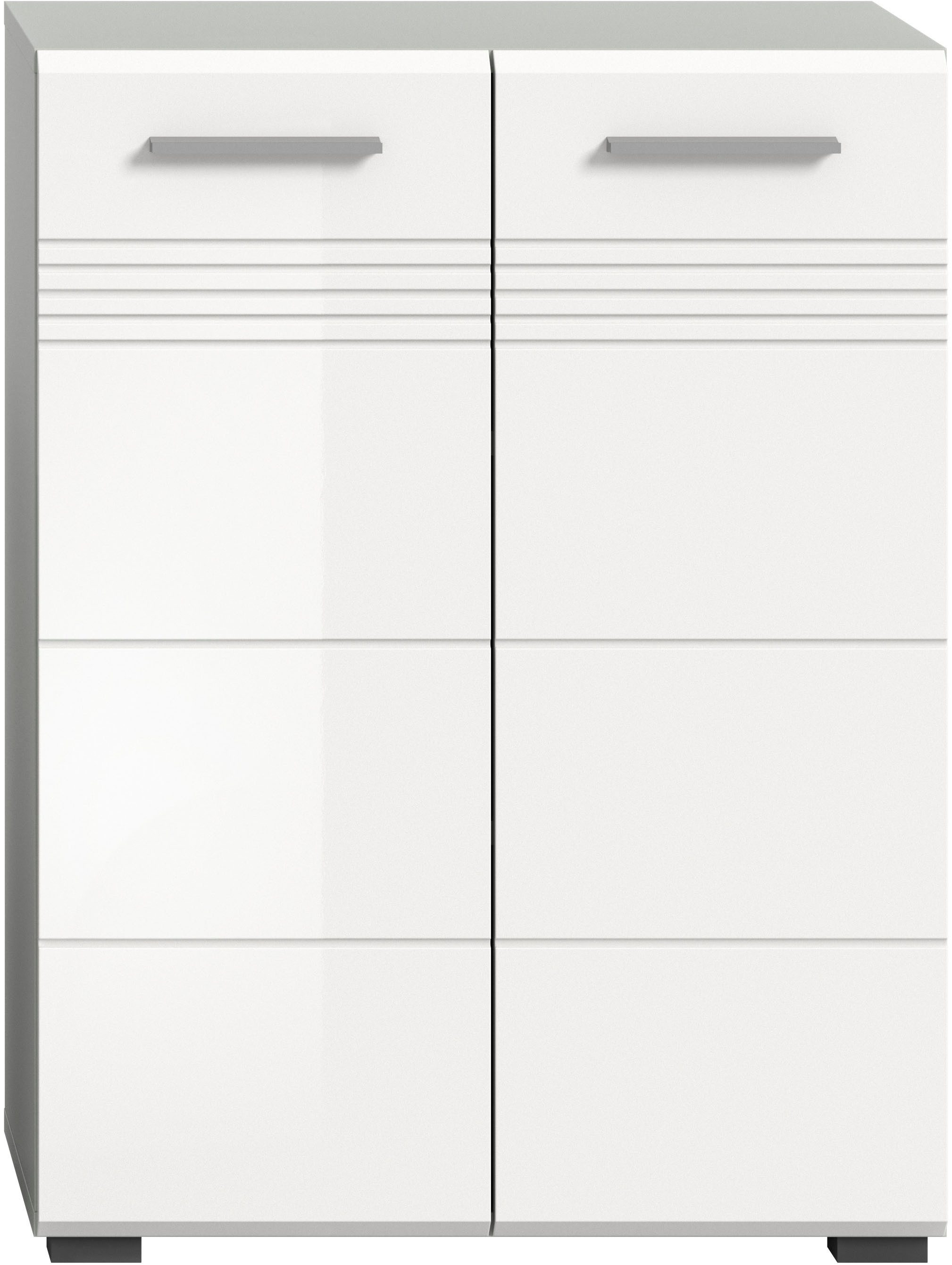welltime Halfhoge kast Calcio, hoogte 80 cm, 2 deuren, 2 planken, 3 vakken