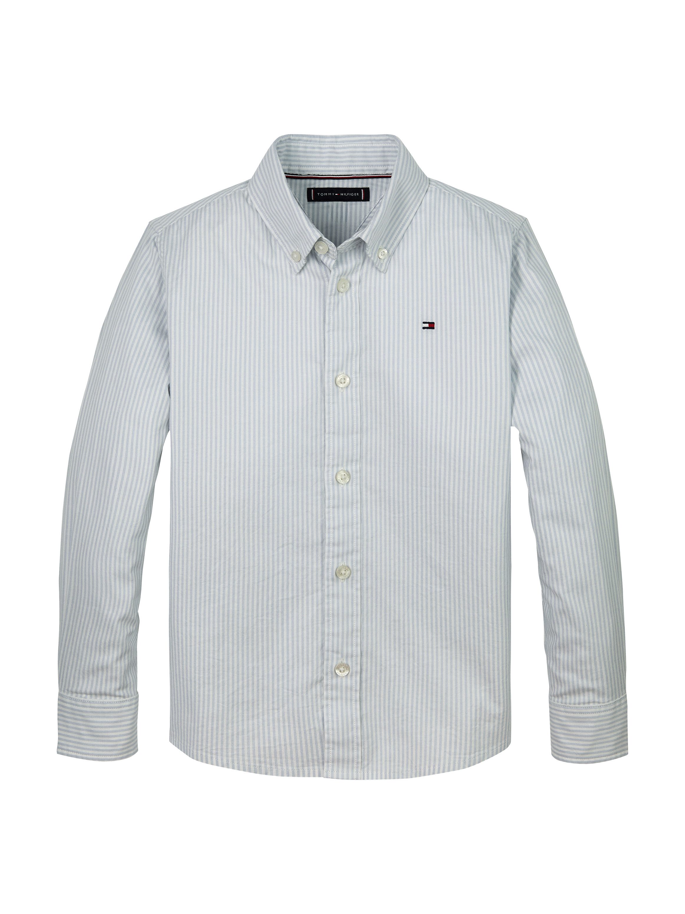 Tommy Hilfiger Overhemd met lange mouwen FLEX ITHACA SHIRT LS met streepjespatroon, logo-borduursel