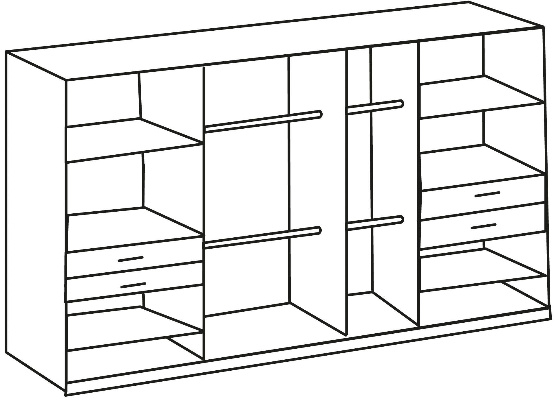 Wimex Kledingkast Taiga kledingkast met spiegel OTTOs Choice besteller met lades op comfortabele hoogte, garderobe slaapkamerkast
