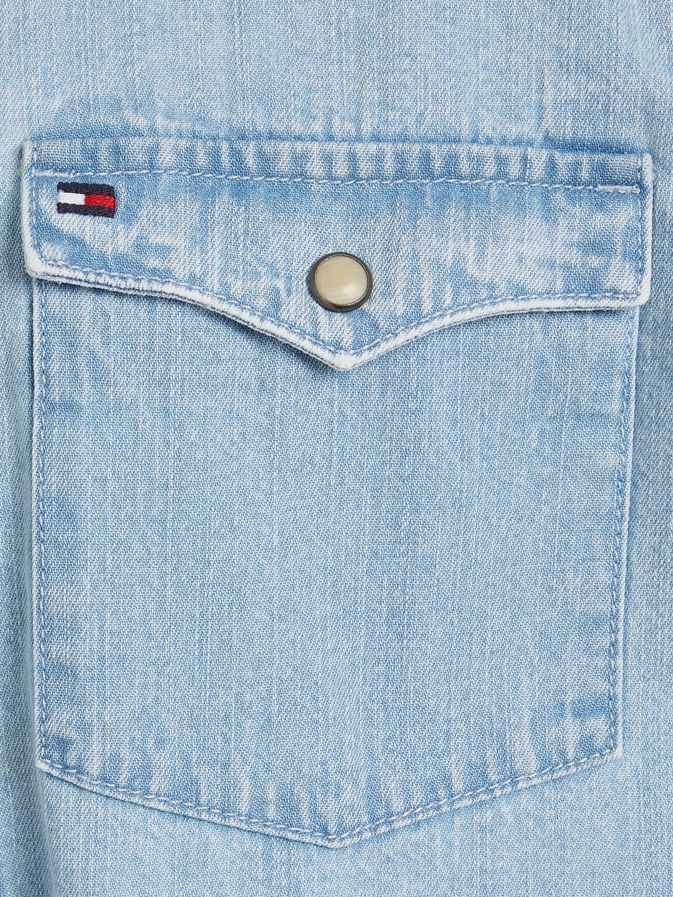 Tommy Hilfiger Overhemd met lange mouwen DENIM SHIRT LS Kinderen tot 16 jaar met logostiksel