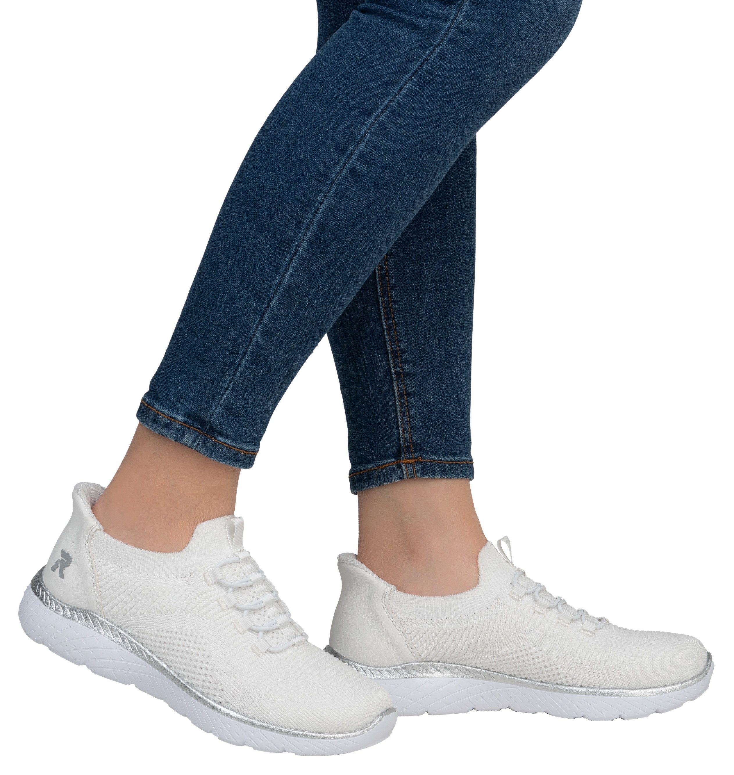 RIEKER Sport Slip-on sneakers Ready2GO , lage schoen, vrijetijdsschoen, slipper met memosoft binnenzool