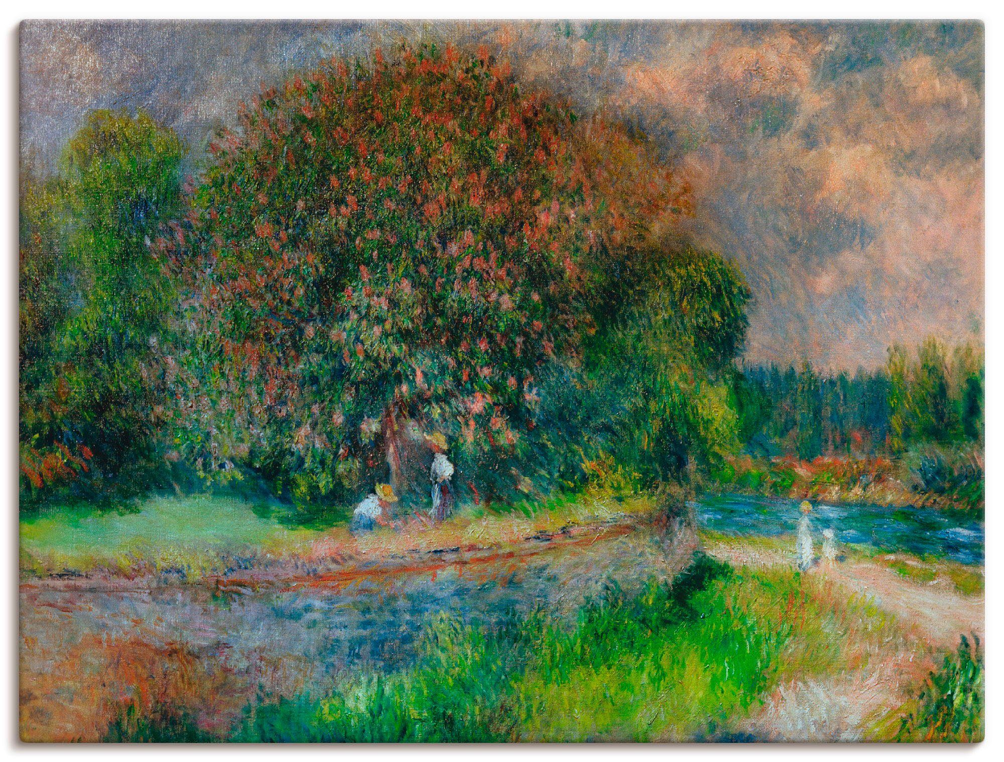 Artland Artprint Bloeiende kastanjeboom als artprint op linnen, poster in verschillende formaten maten
