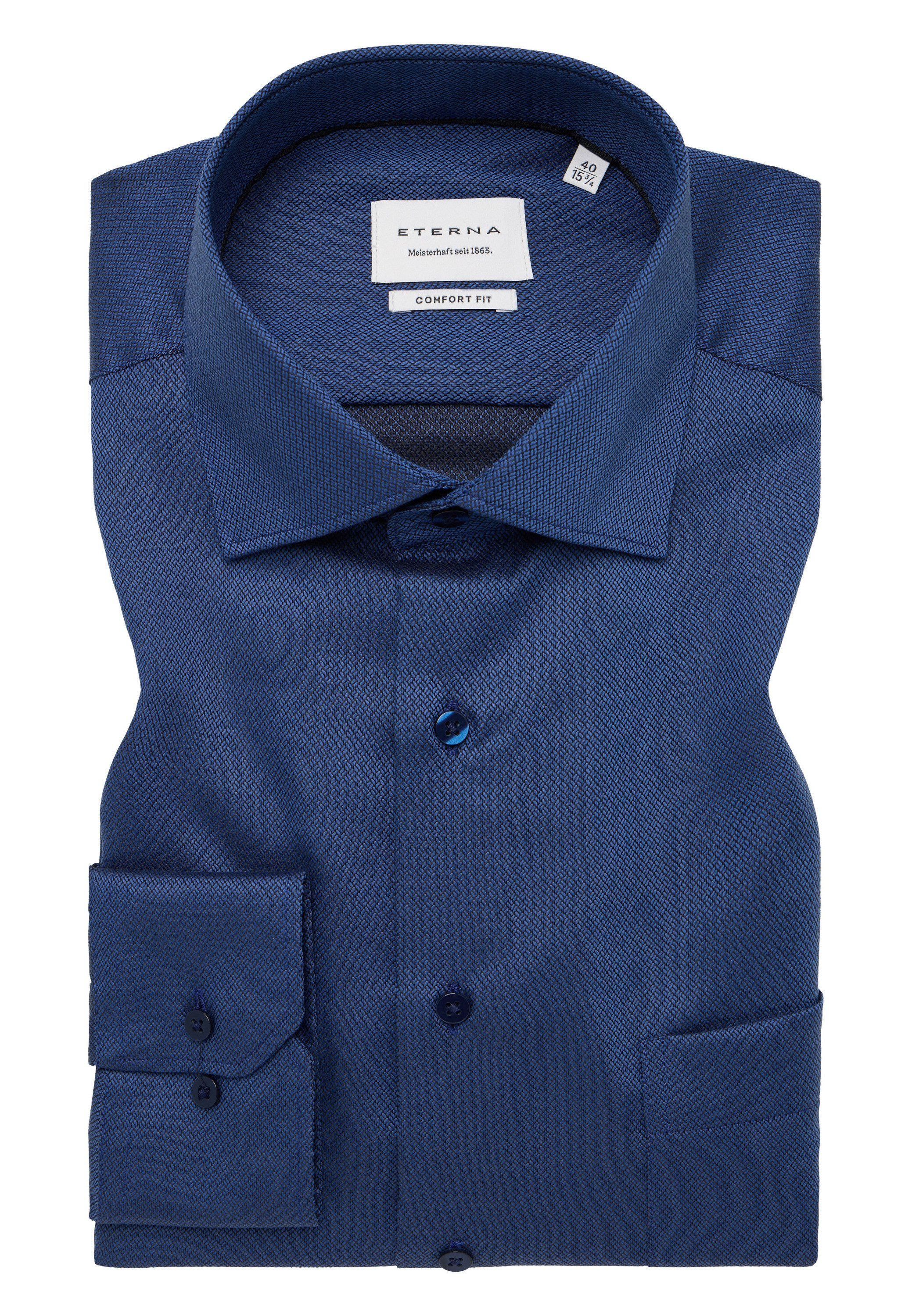 Eterna Overhemd met lange mouwen Comfort fit NON IRON (strijkvrij)