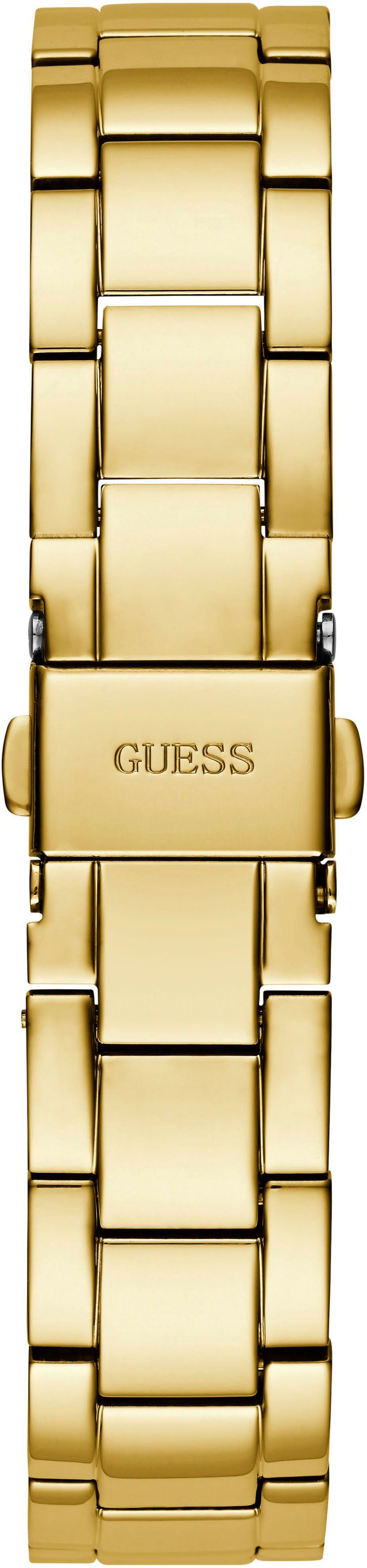 Guess Kwartshorloge Opaline Horloge, dameshorloge, datum, kristallen, mineraalglas, analoog