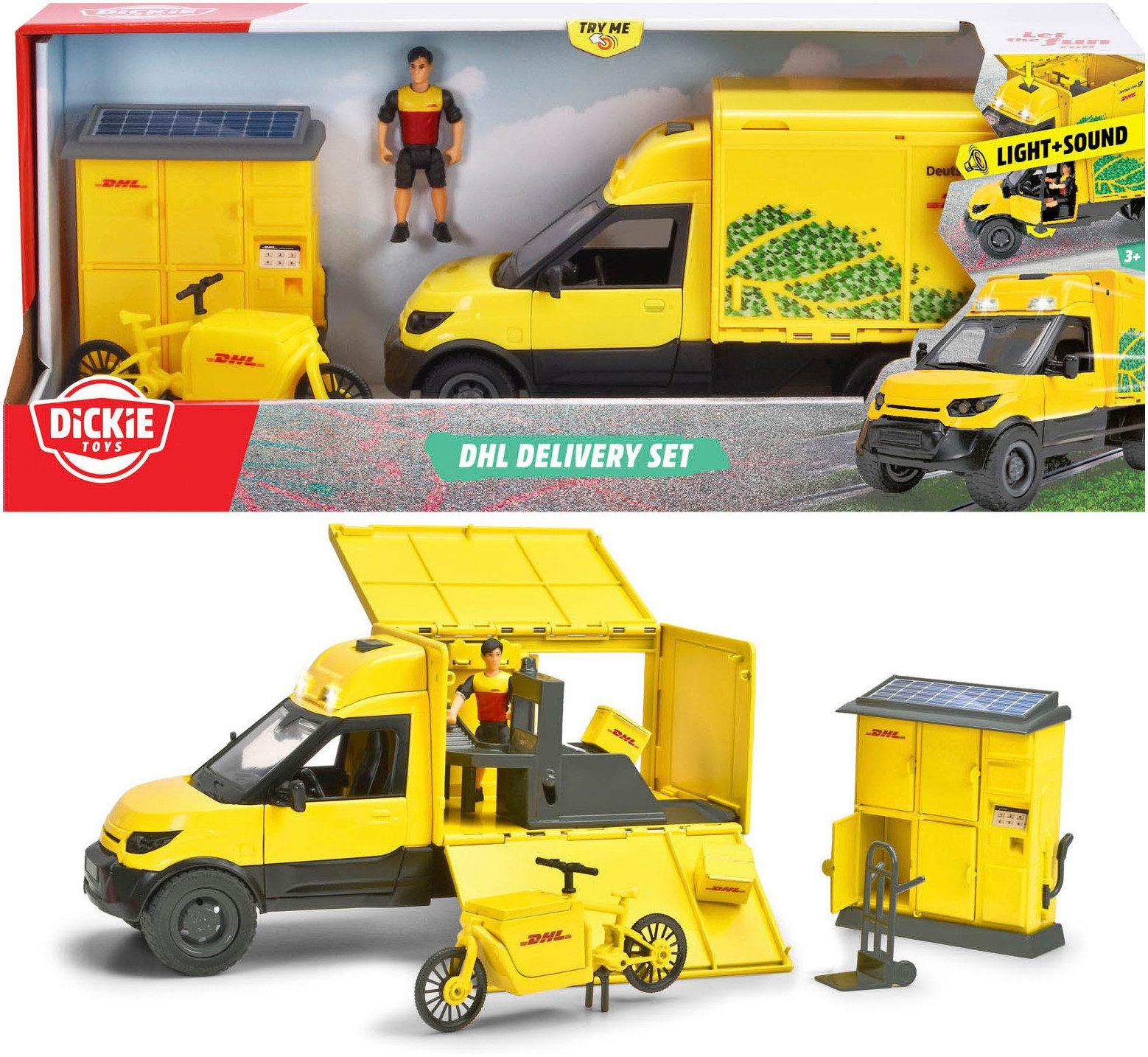 Dickie Toys Speelgoedauto DHL Delivery Set