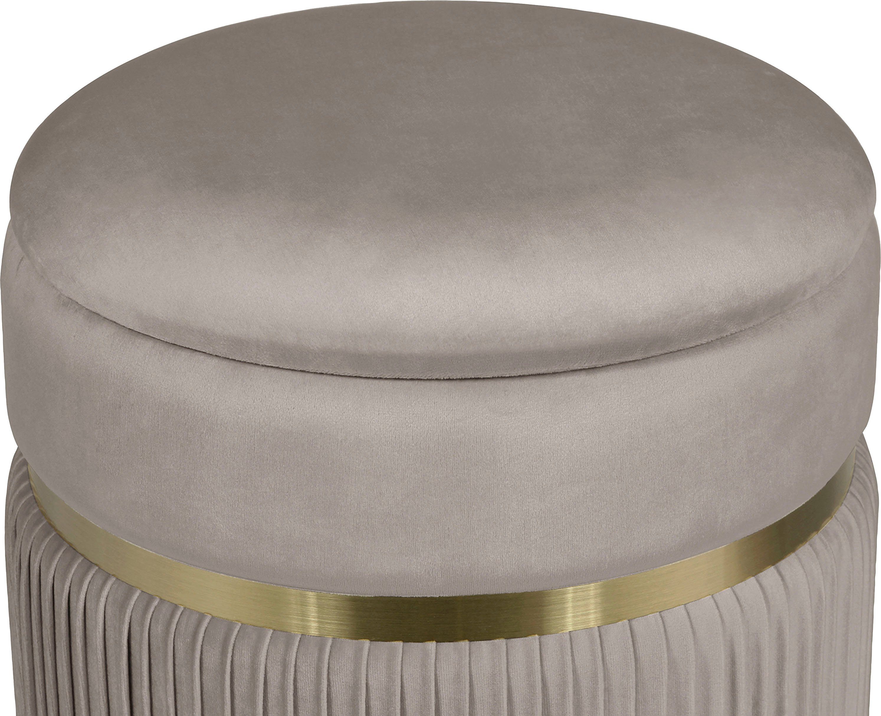 Kayoom Zithoek Kruk Zora 325 2-delige set, fluweelzachte stof bekleding, ronde elegante vorm (set, 2-delig)