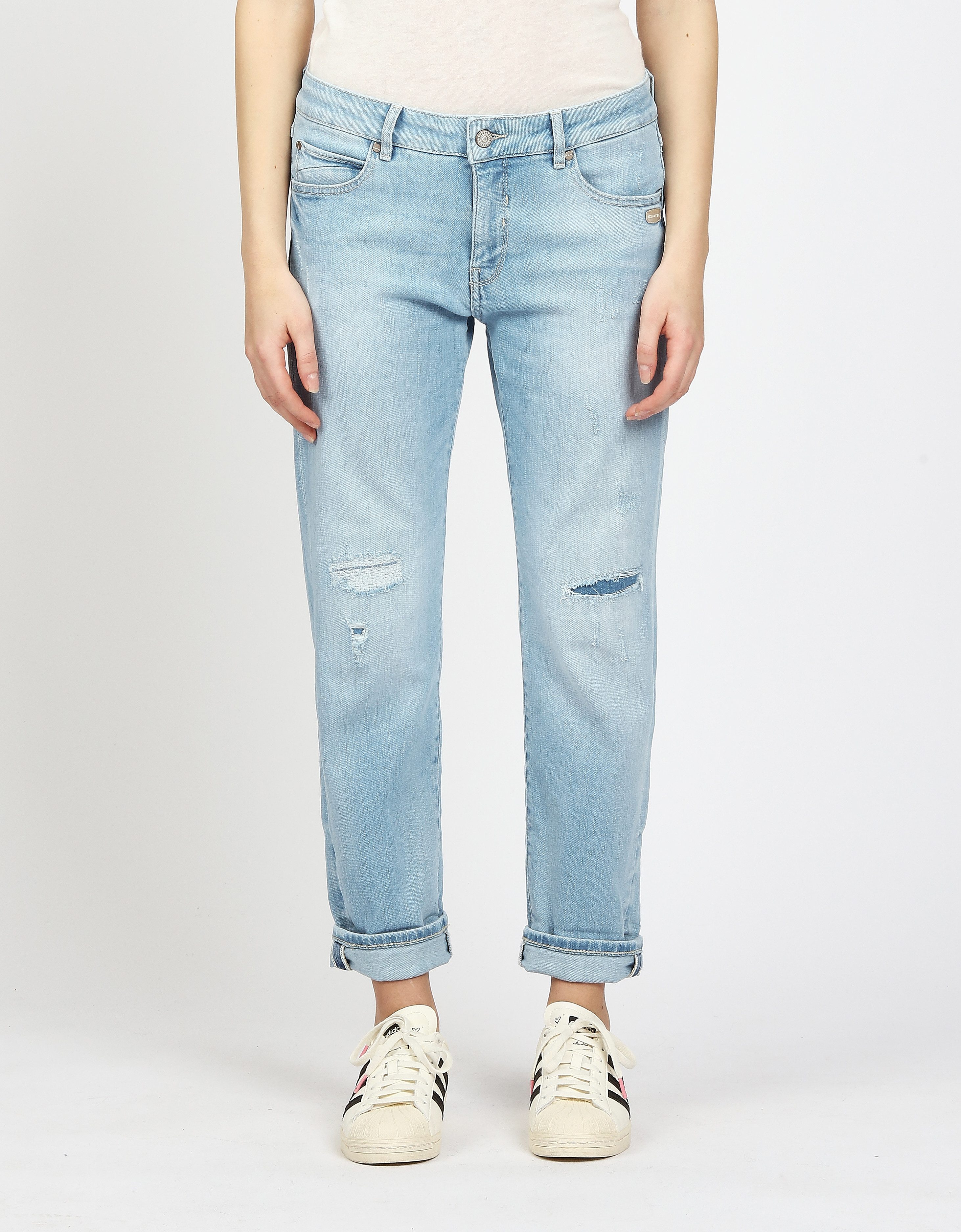 GANG Boyfriendjeans 94NADIA 5-pocketsstijl met ritssluiting en knoop