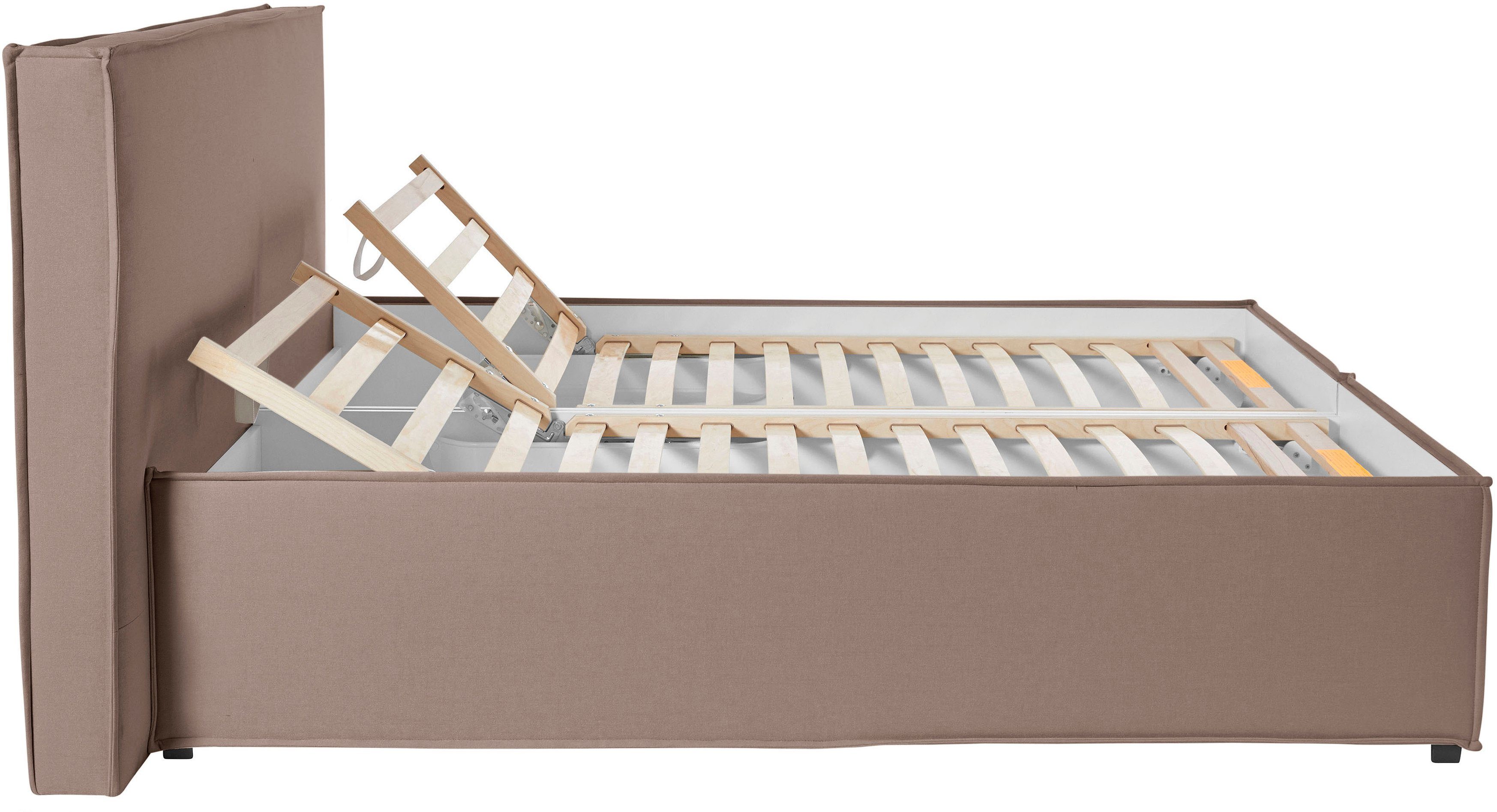LeGer Home by Lena Gercke Gestoffeerd bed Isaline naar keuze zonder matras of met 3 matrassoorten, hoofdbordhoogte 107 cm