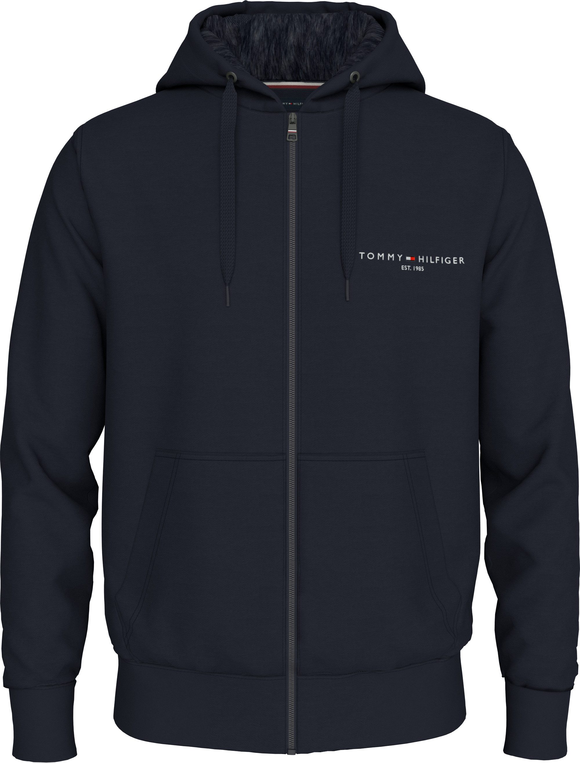 Tommy Hilfiger Hoodie TOMMY LOGO FUR LINED HOODY met capuchon logo-borduursel